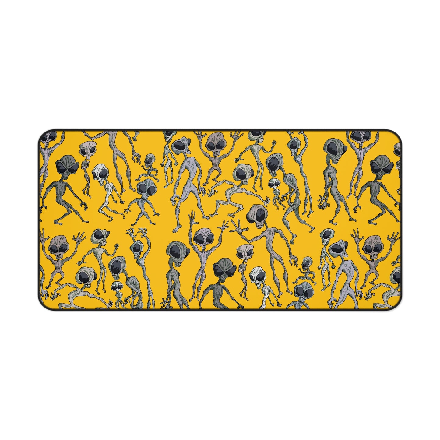 Alien Dance Party Desk Mat – Quirky Office Decor, Gift for Nerds, Gaming Mouse Pad, Fun Workspace Accessory, Cute Home Office Decor