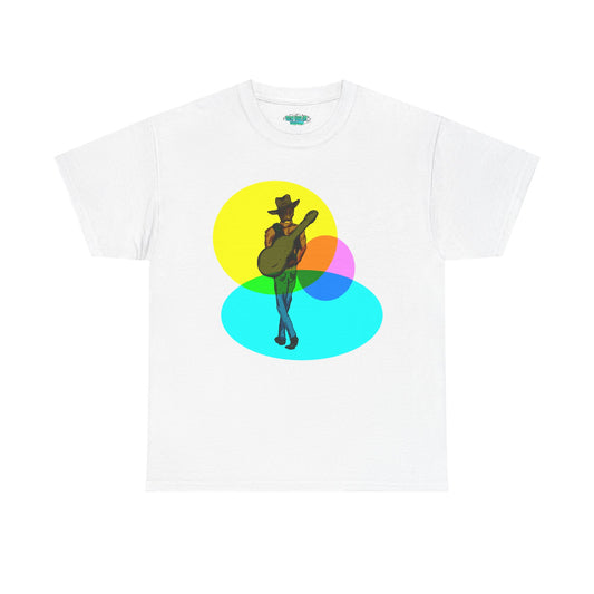 Cowboy Guitar Tee — Colorful Music T‑Shirt