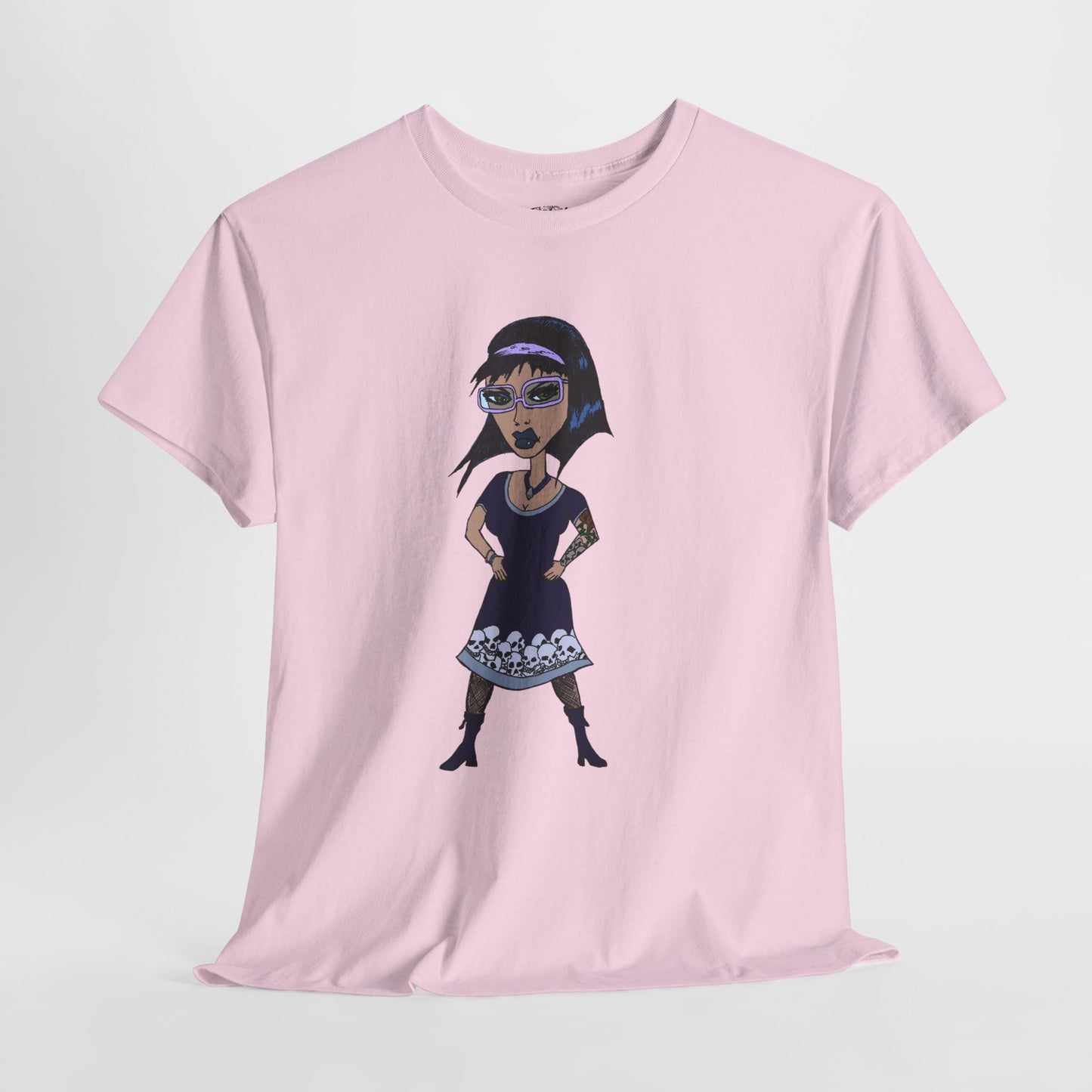 Gothic Doll T-Shirt — Retro Vampire Girl Graphic Tee