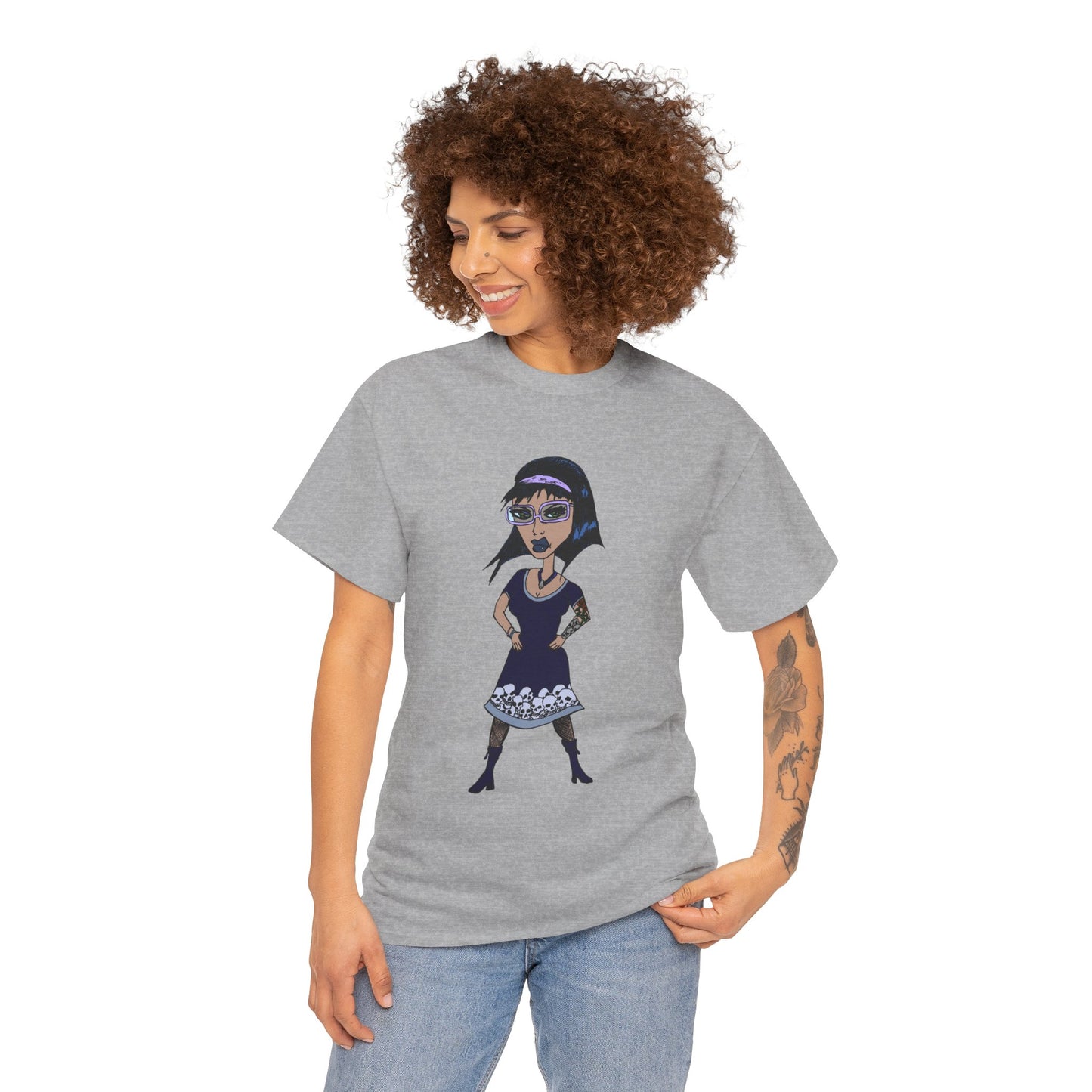 Gothic Doll T-Shirt — Retro Vampire Girl Graphic Tee