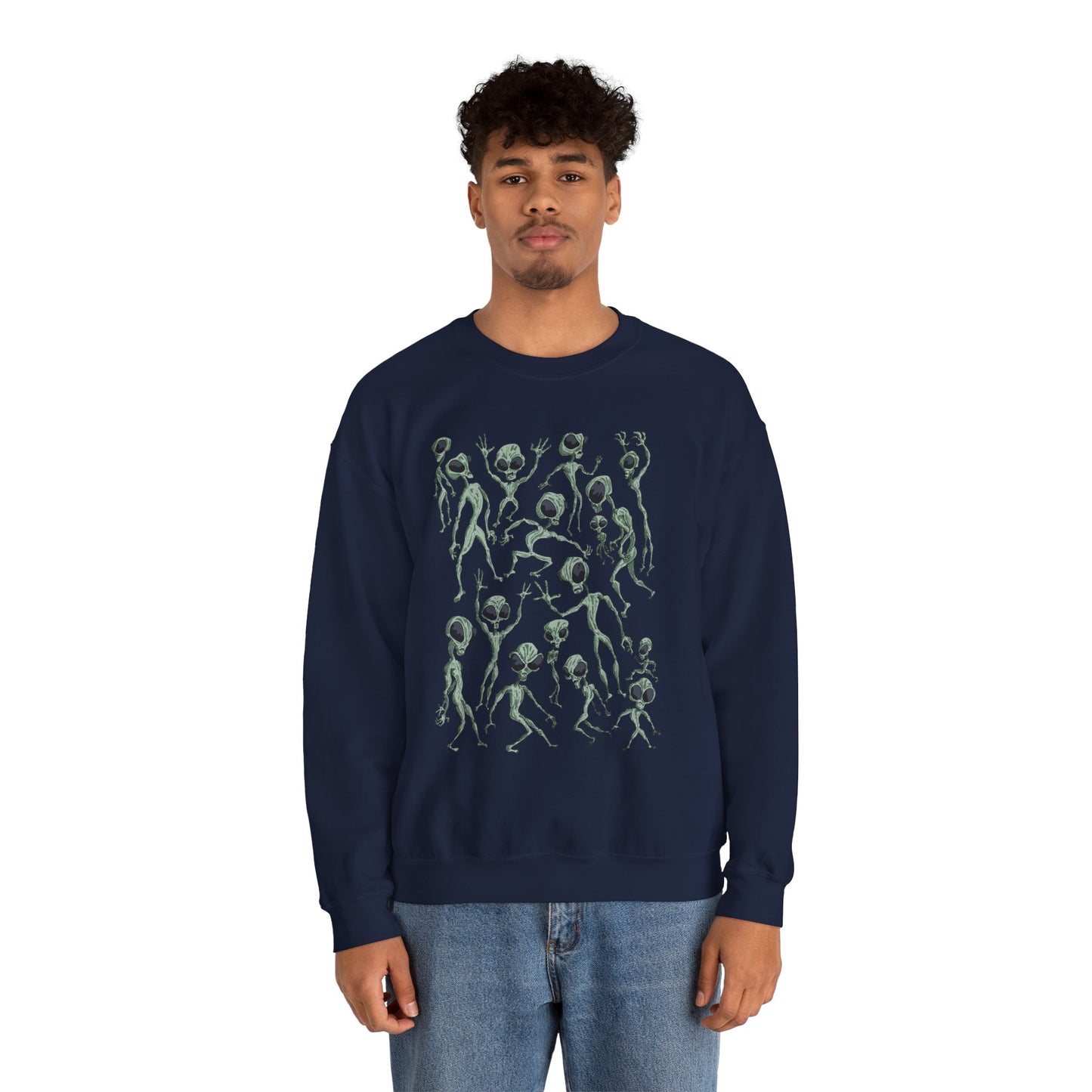 Alien Dance Party Crewneck Sweatshirt – Unisex Heavy Blend