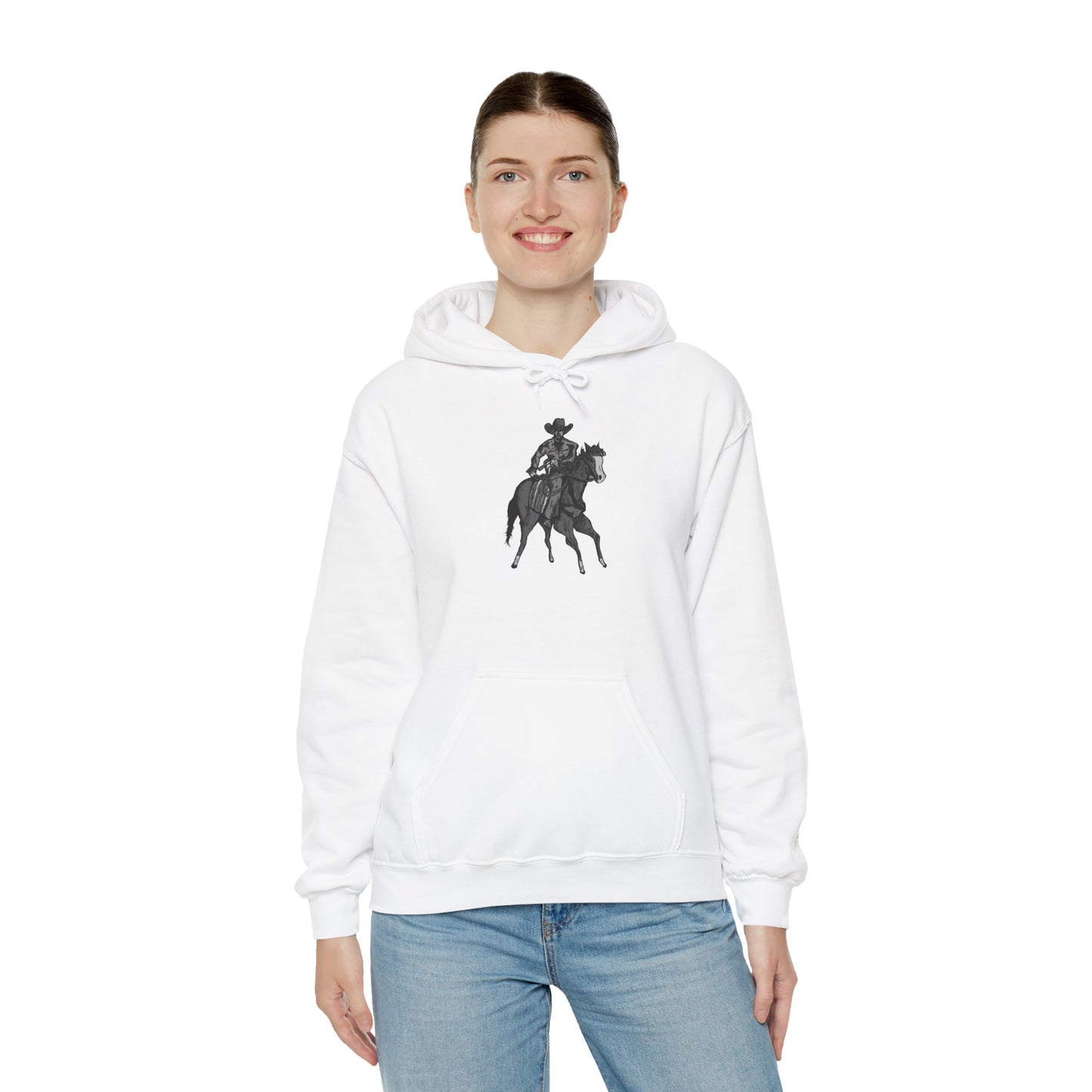 Horseback Rider Silhouette Hoodie – Western Equestrian Graphic Sweatshirt