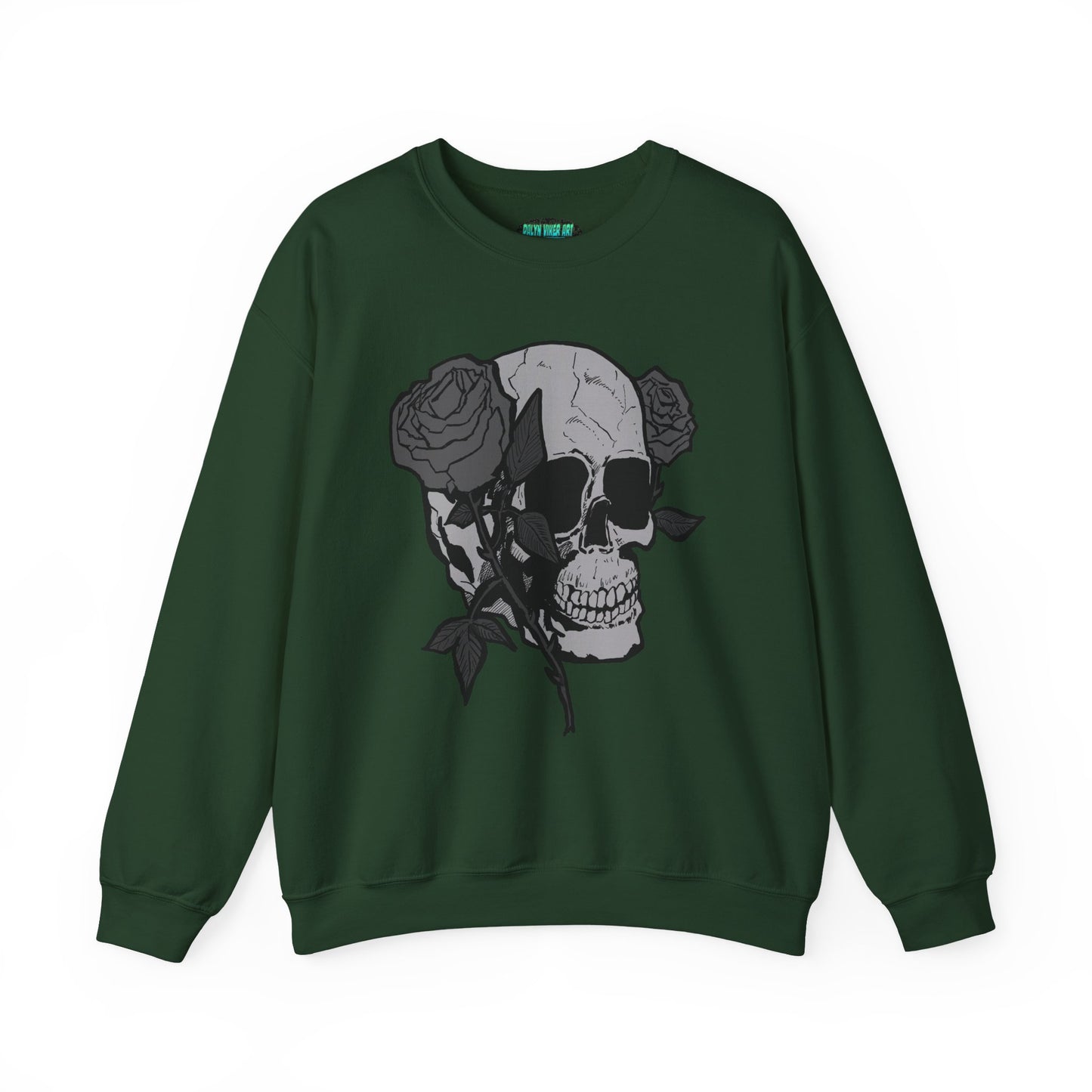 Skull and Roses Crewneck Sweatshirt - Unisex Heavy Blend™