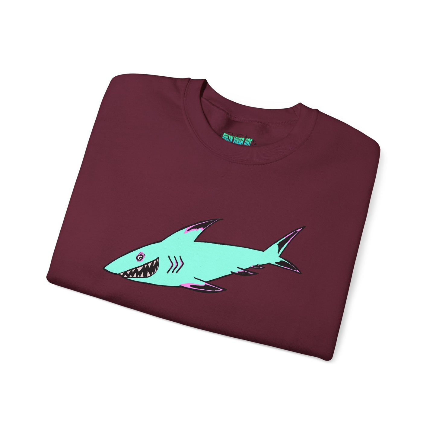 Charming Shark Graphic Sweatshirt - Unisex Heavy Blend™ Crewneck