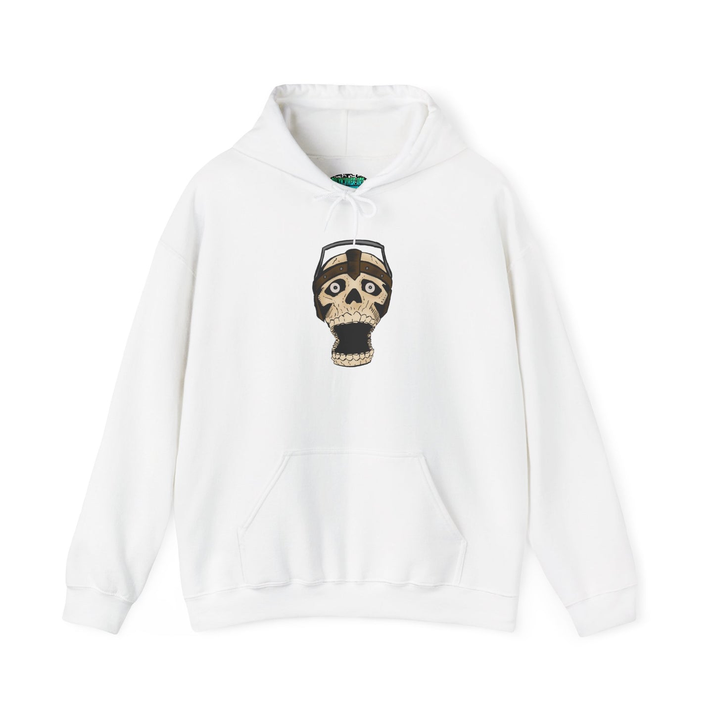 Screaming Skull Graphic Hoodie, Unisex Heavy Blend Sweatshirt, Cozy Casual Wear, Gift for Halloween, Unique October Fashion, Everyday Comfort
