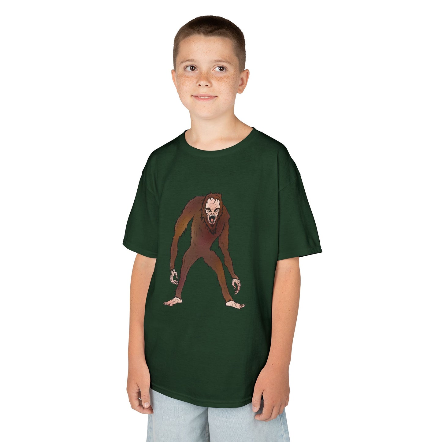Kids Tee — Playful Sasquatch/Yeti Monster Graphic
