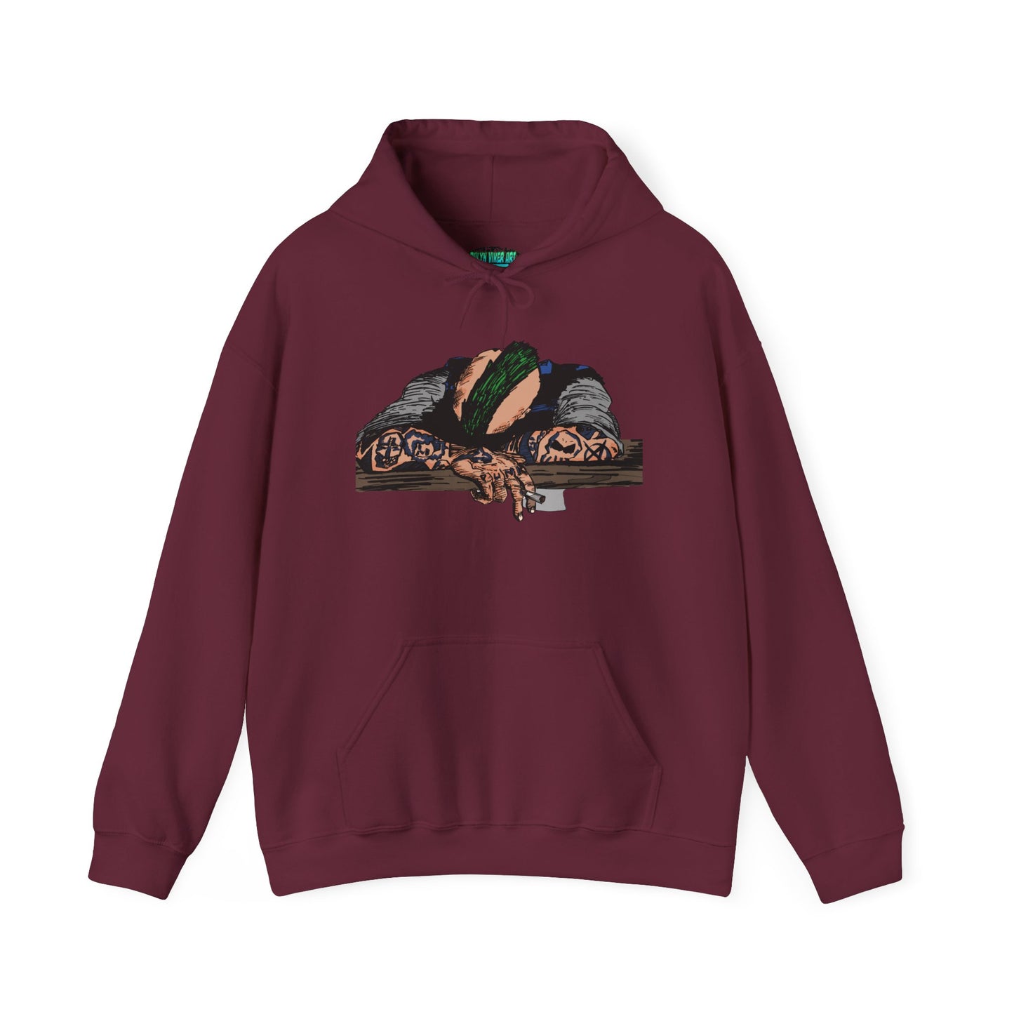 Punk and Done Color Unisex Hooded Sweatshirt, Cozy Streetwear, Unique Gift for Art Lovers, Casual Lounge Wear, Perfect for Fall Fashion