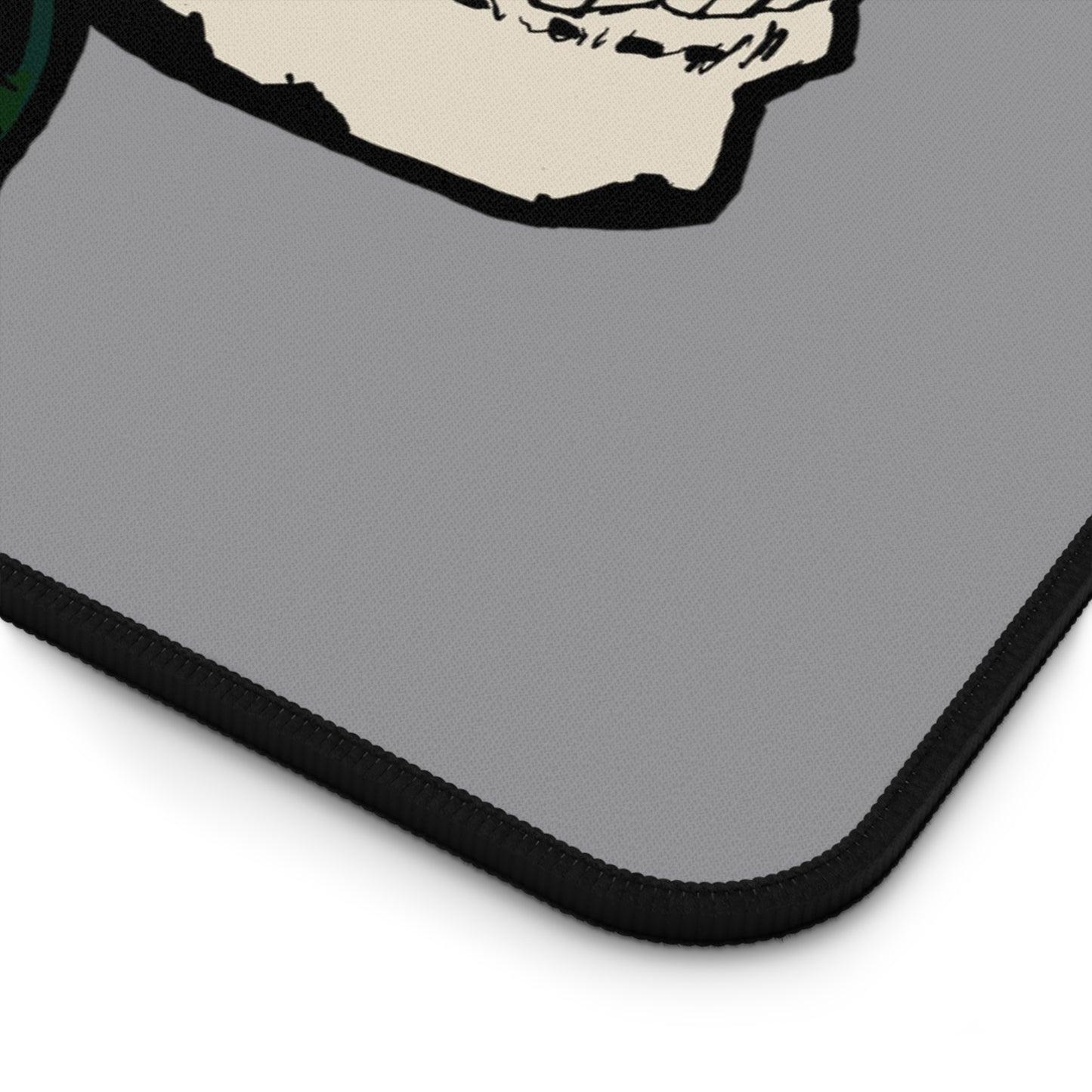 Gothic Skull Rose Desk Mat - Stylish Gaming/Office Accessory