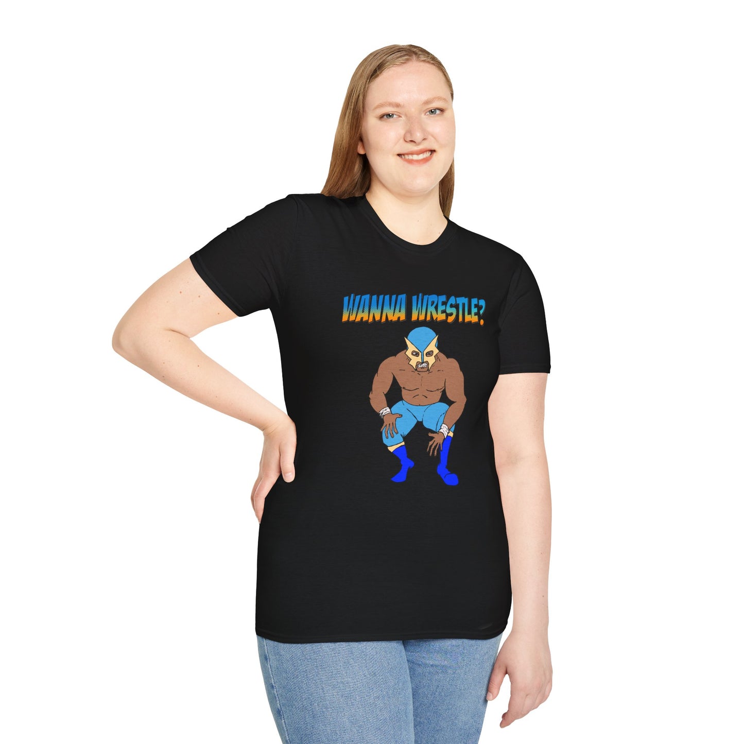 Wanna Wrestle? Unisex Softstyle T-Shirt