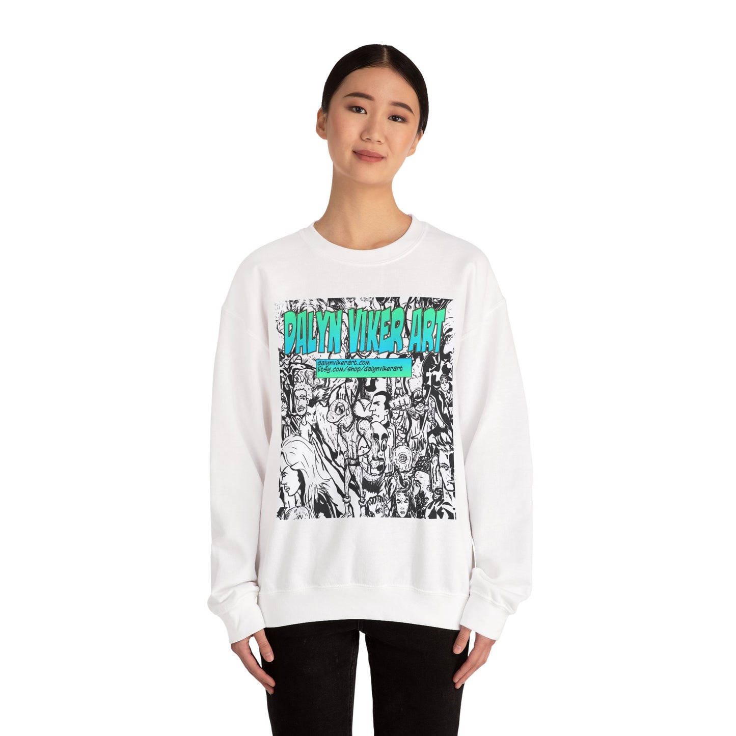 Graphic Art Crewneck Sweatshirt - Dalyan Viker Art Edition