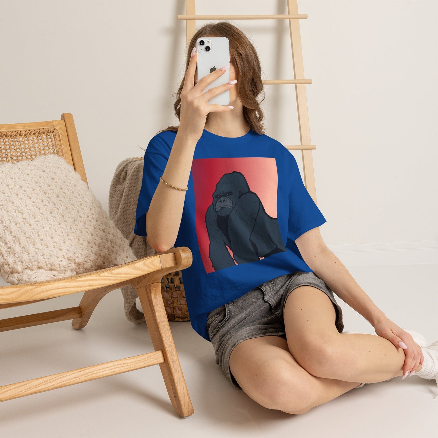 Gorilla Graphic Tee — Vintage Sunset Primate Illustration Shirt