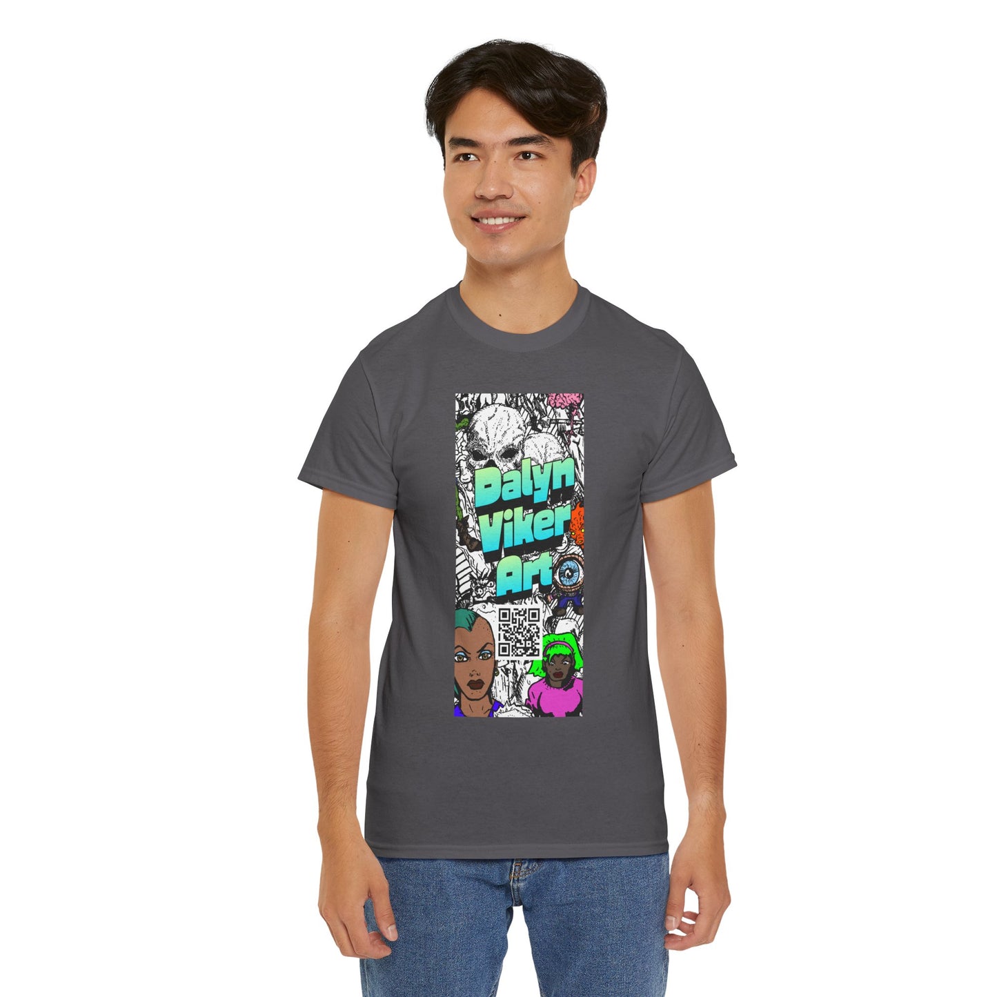 Graphic Art T-Shirt — "Dalyn Viker Art" Vertical Collage Tee