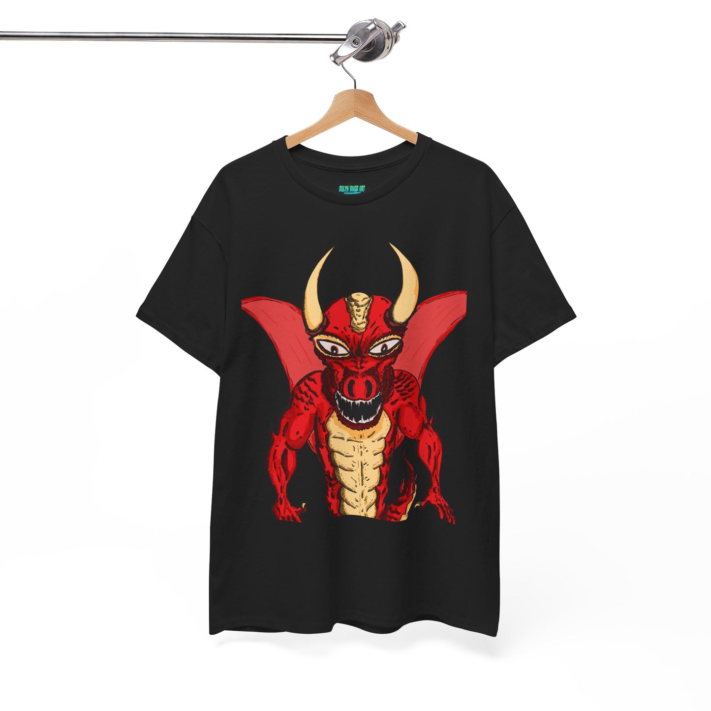 Bold Red Dragon Unisex Heavy Cotton Tee | Graphic Shirt for Anime Fans, Party Wear, Casual Outfit, Gift for Him/Her