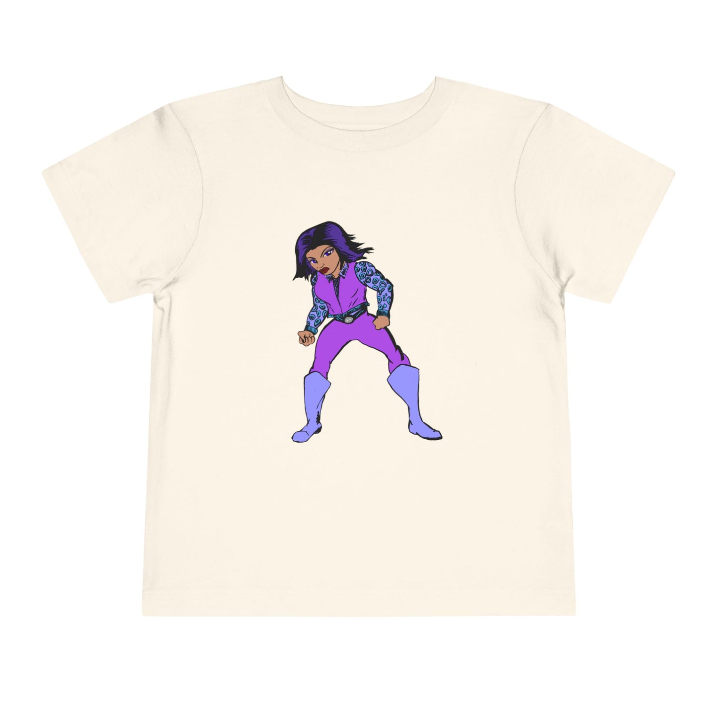 Toddler Tee — Purple Superstar Heroine Graphic Shirt