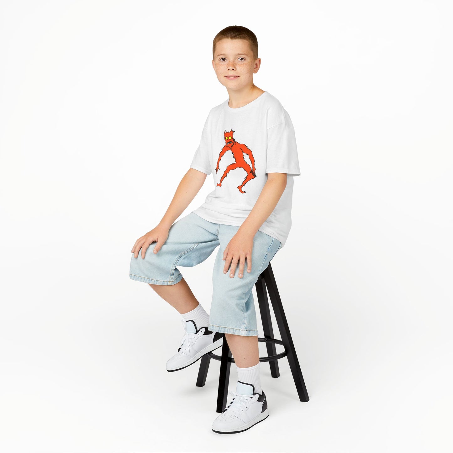 Kids Fire Monster Tee - Fun and Spooky Cotton T-Shirt for Kids