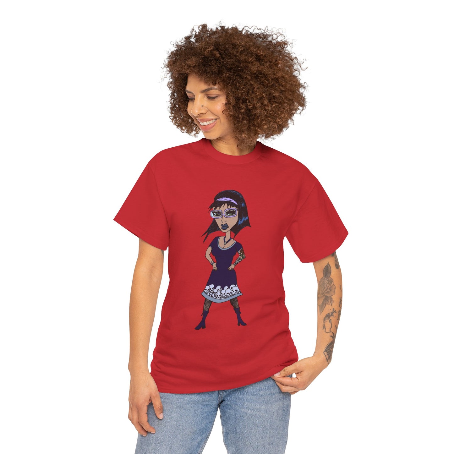 Gothic Doll T-Shirt — Retro Vampire Girl Graphic Tee