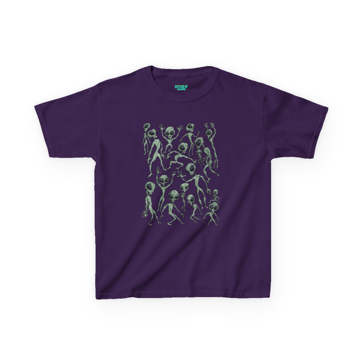 Alien Dance Party Kids Playful Graphic Tee, Kids T-Shirt, Fun Children’s Apparel, Unique Gift for Kids, Summer Wear, Kids Graphic Shirt