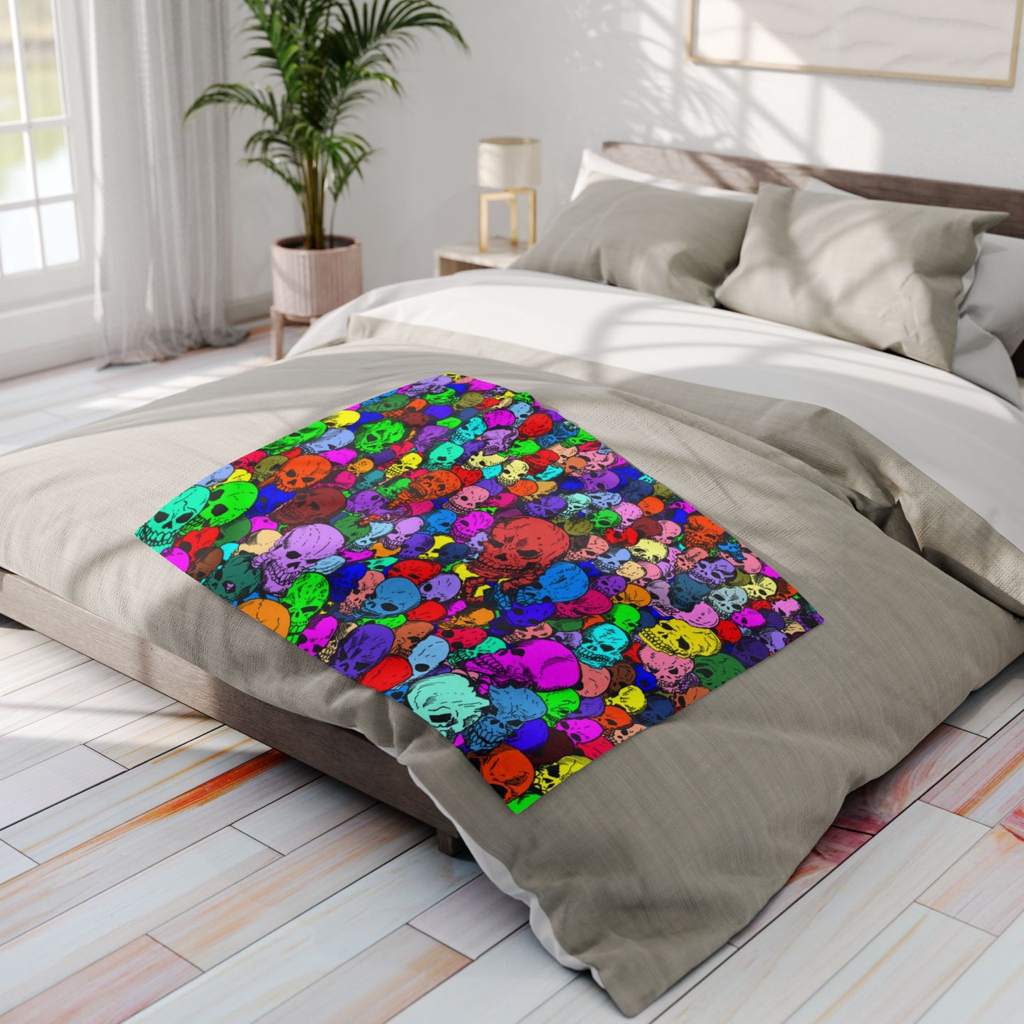 Gathering of Skulls - Candy - Arctic Fleece Blanket