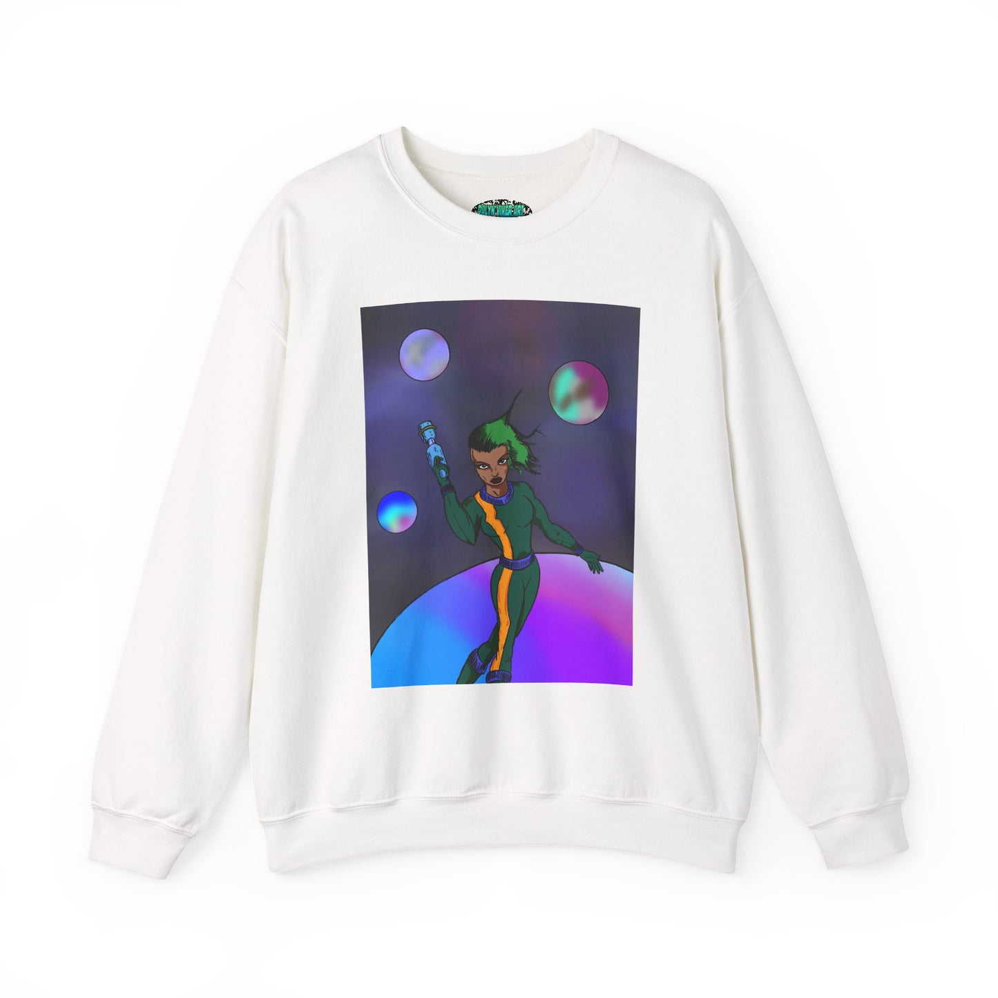 Cosmic Character Crewneck Sweatshirt – Fun, Unisex Design for Casual Style