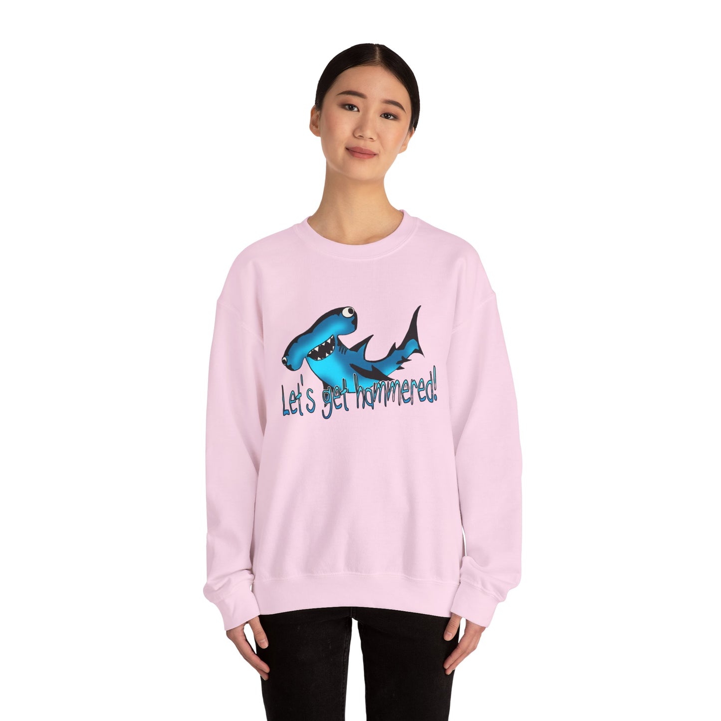 Harley Hammerhead Playful Shark Sweatshirt - 'Let's Get Hammered' Crewneck