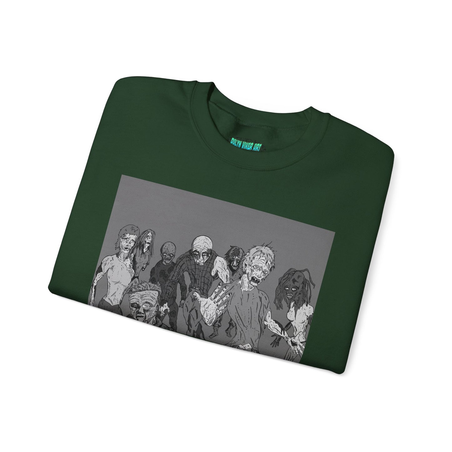 Vintage Zombie Horror Crewneck Sweatshirt - Unisex Heavy Blend™