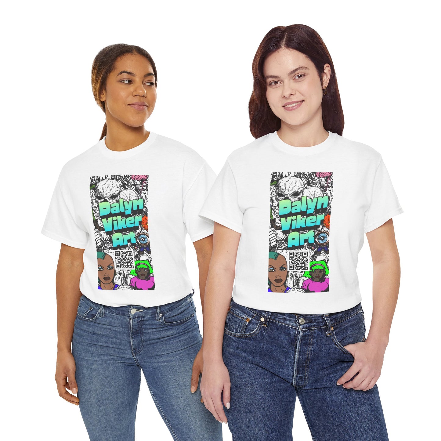 Graphic Art T-Shirt — "Dalyn Viker Art" Vertical Collage Tee