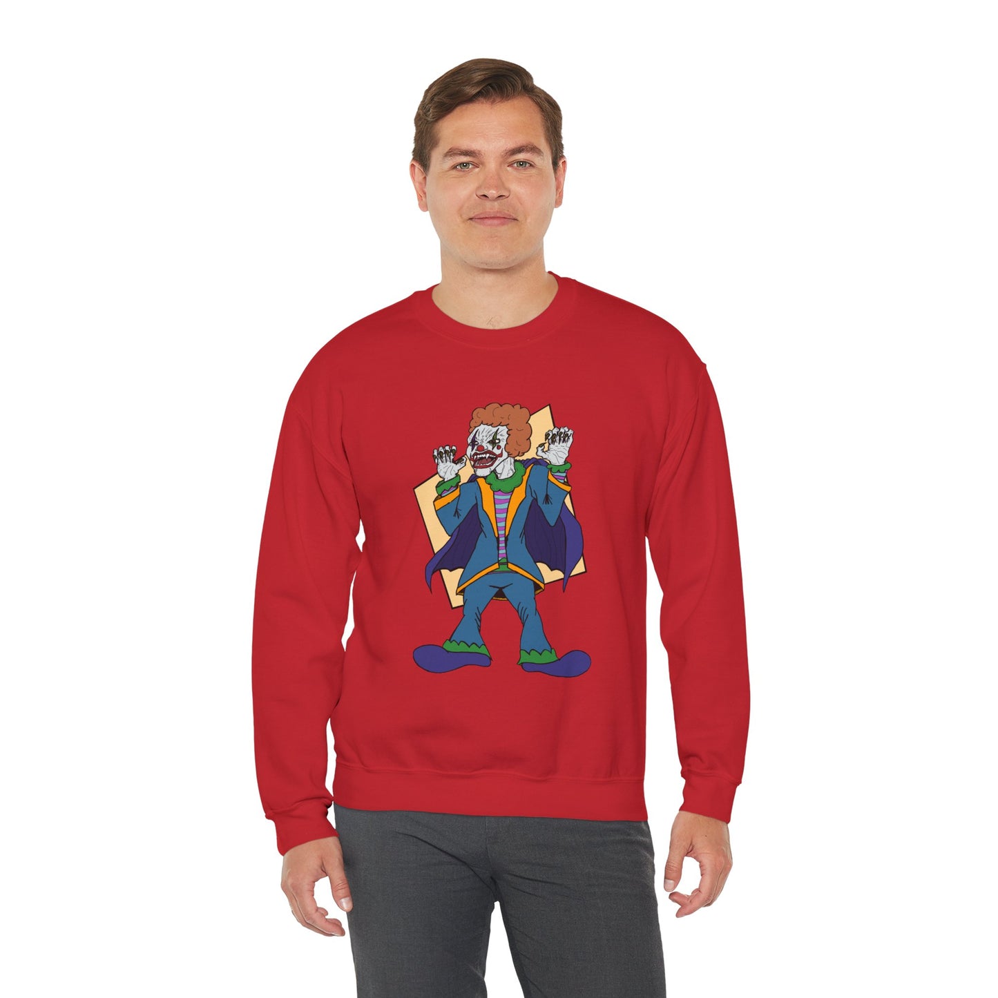Vampire Clown Funny Horror-Inspired Unisex Crewneck Sweatshirt