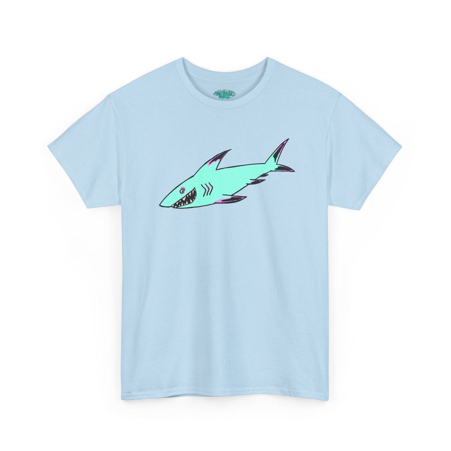 Cool Shark Graphic Unisex Heavy Cotton Tee, Ocean Lover Shirt, Beachwear, Casual Everyday Tee, Gift for Sharks Fans