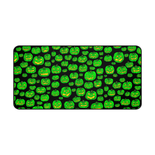 Halloween Pumpkin Desk Mat, Spooky Desk Decor, Office Accessories, Gamer Gift, Fall Home Office