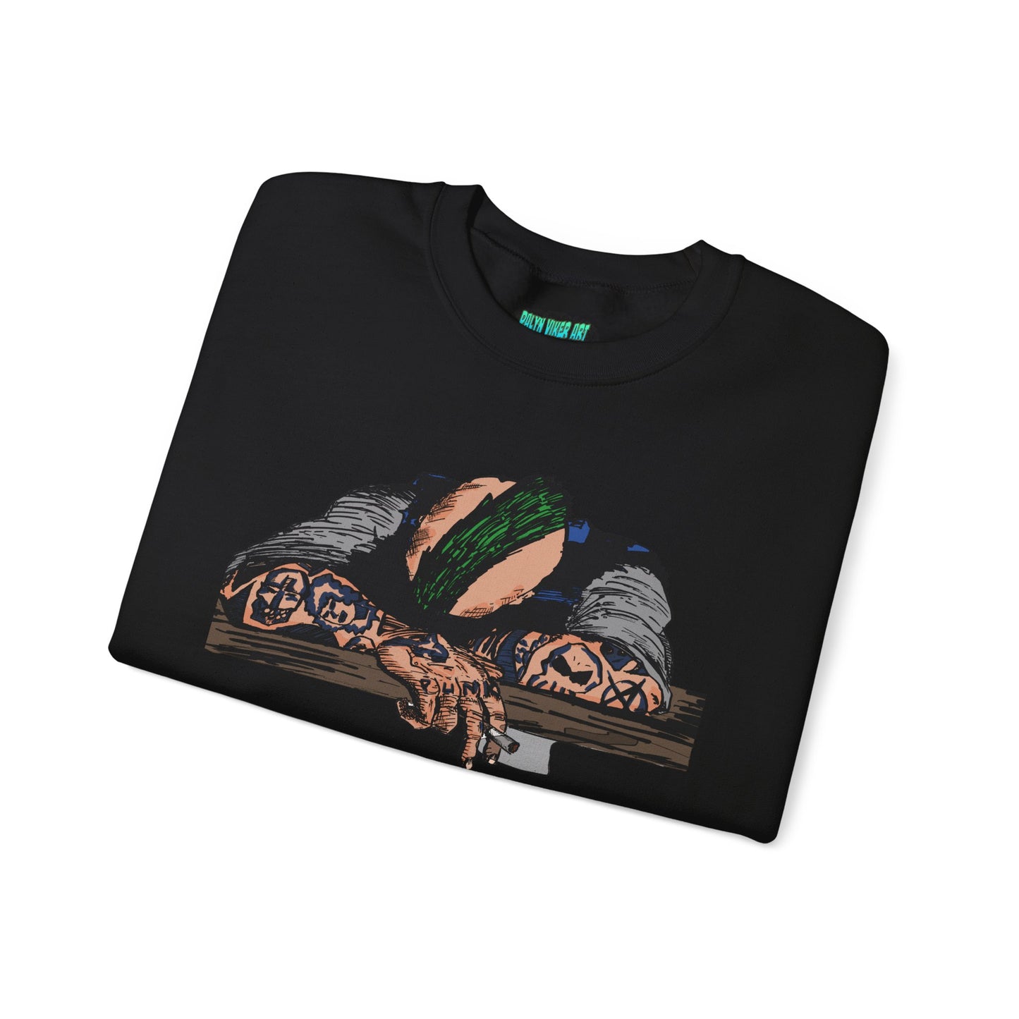 Punk and Done Artistic Unisex Crewneck Sweatshirt - Cozy Vibes