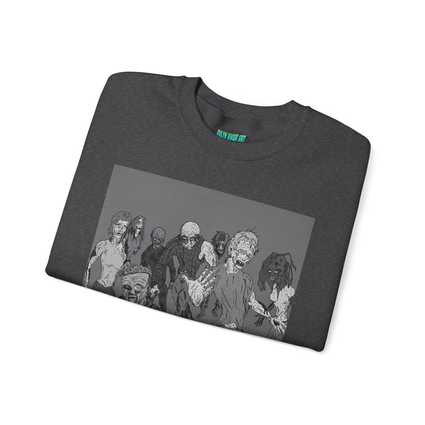 Vintage Zombie Horror Crewneck Sweatshirt - Unisex Heavy Blend™