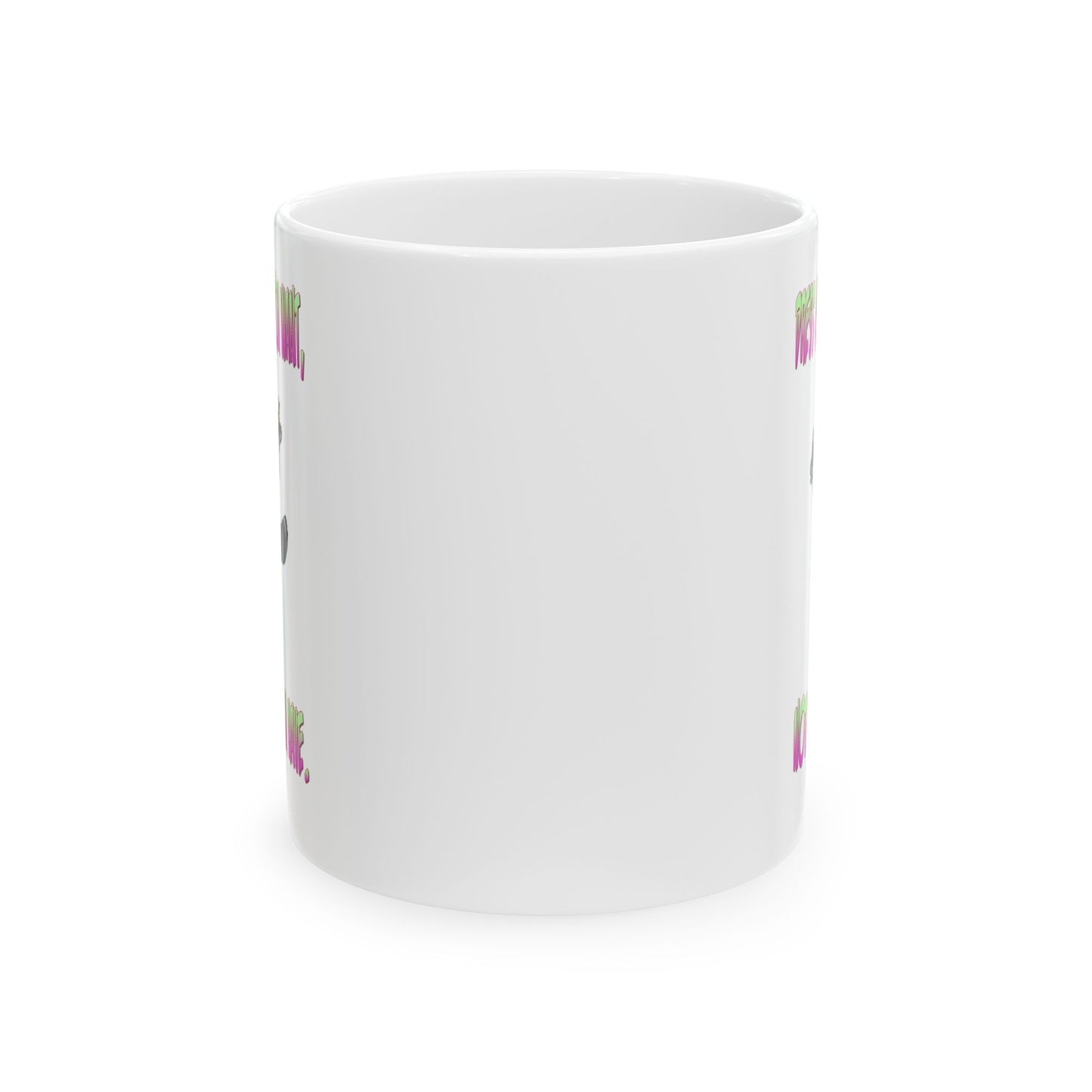 Humourous Whimsical Ceramic Mug with Fun Animal Pajama Design