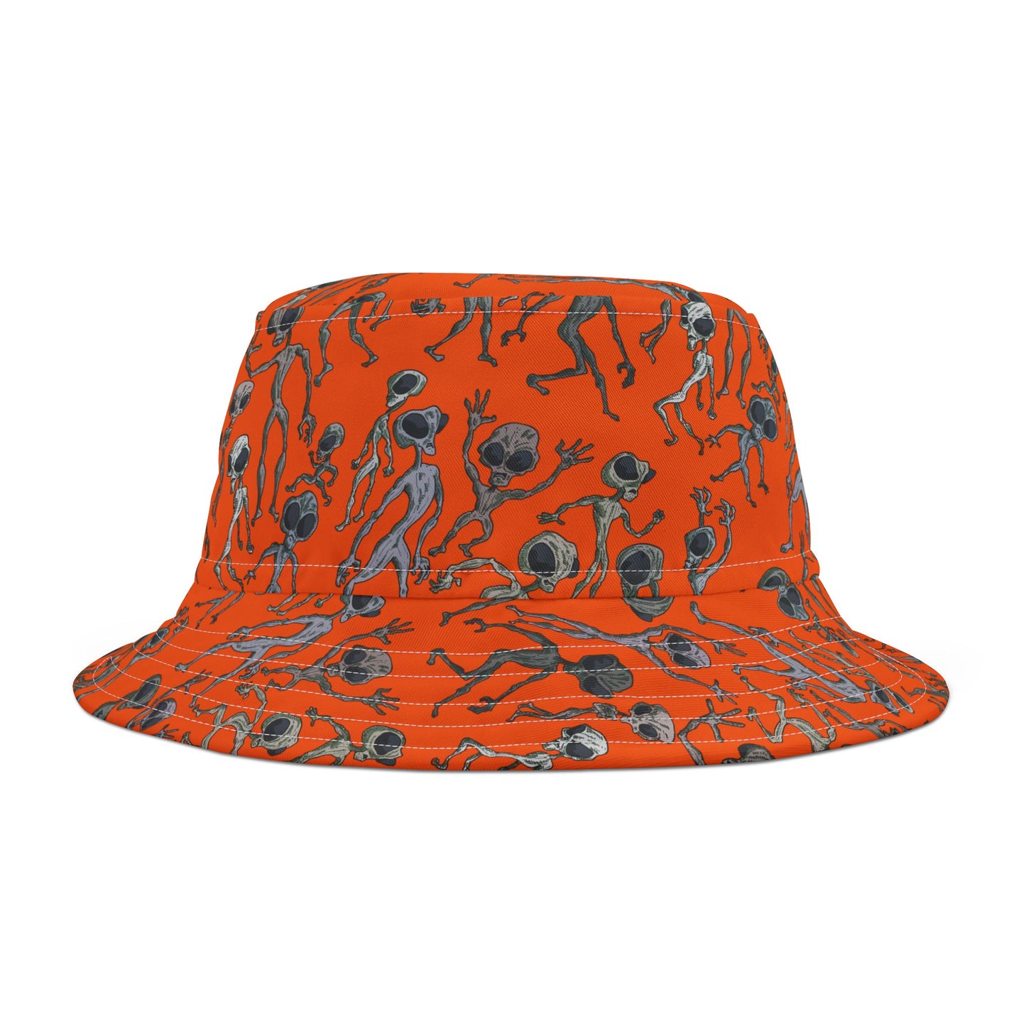 Alien Dance Party Bucket Hat - Unique AOP Design, Perfect for Festivals, Summer, and Casual Outings, Cool Gift for UFO Lovers, Trendy Sun [...]