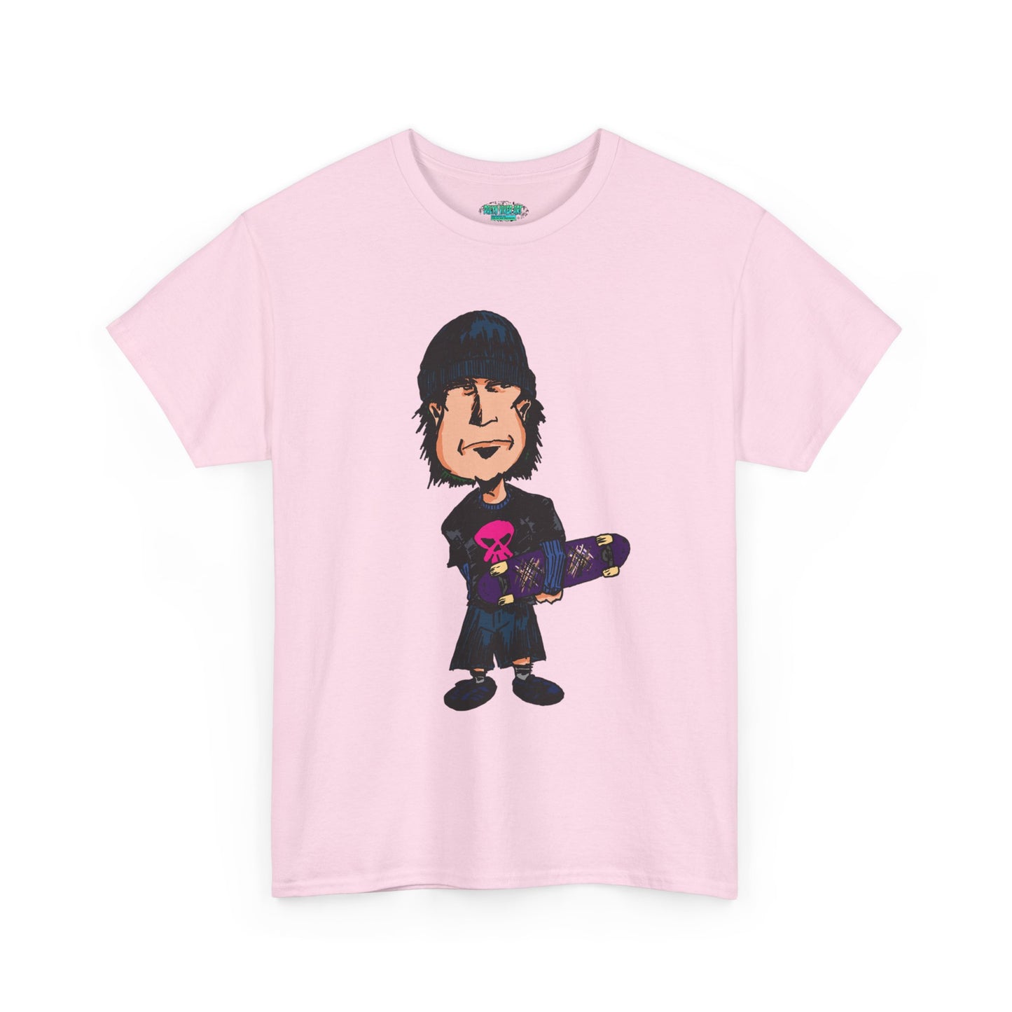 Rude Skater Dude - Skate Punk - Skater Kid Cartoon T‑Shirt — Cute Skateboarder Graphic Tee