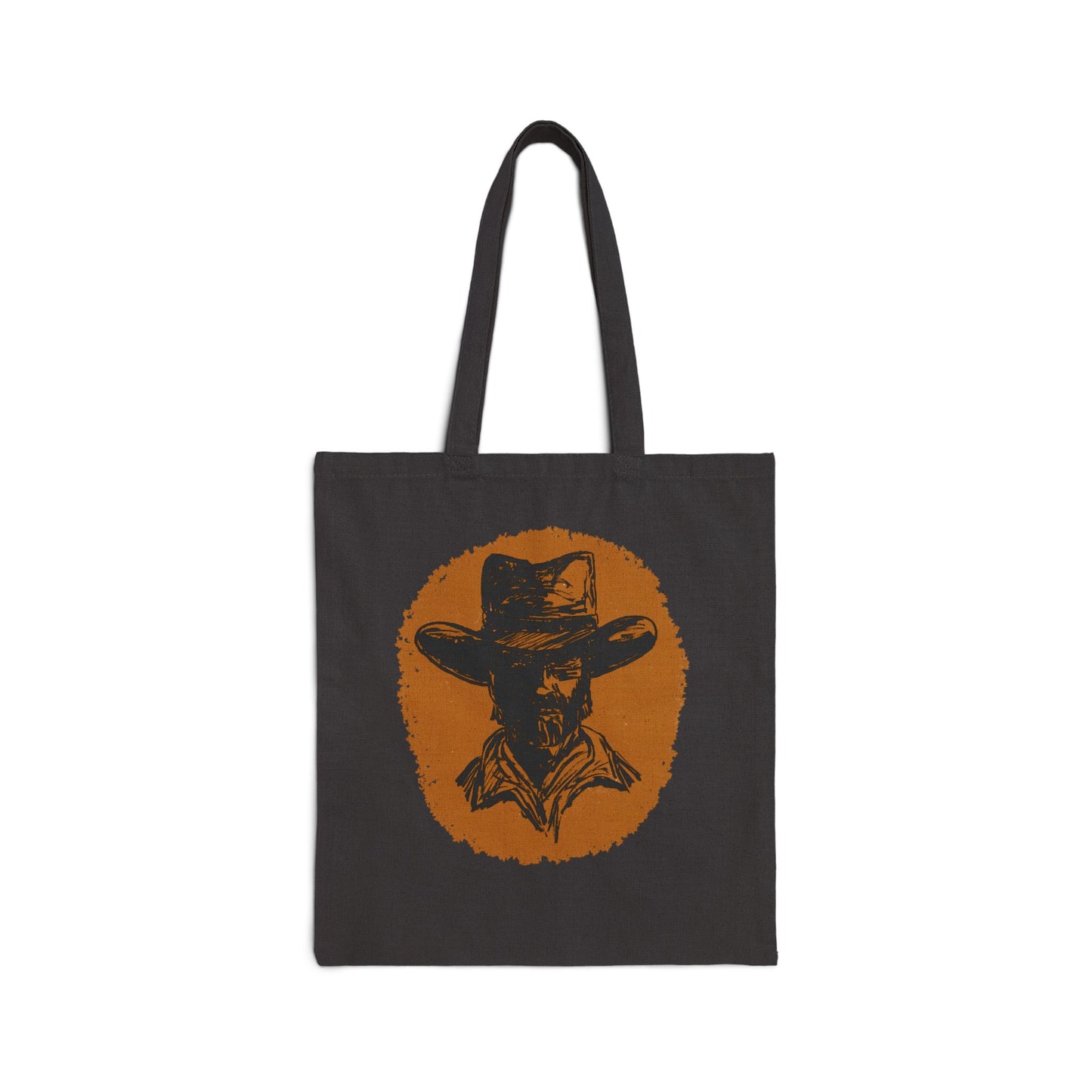 Old West Cowboy Cotton Canvas Tote Bag