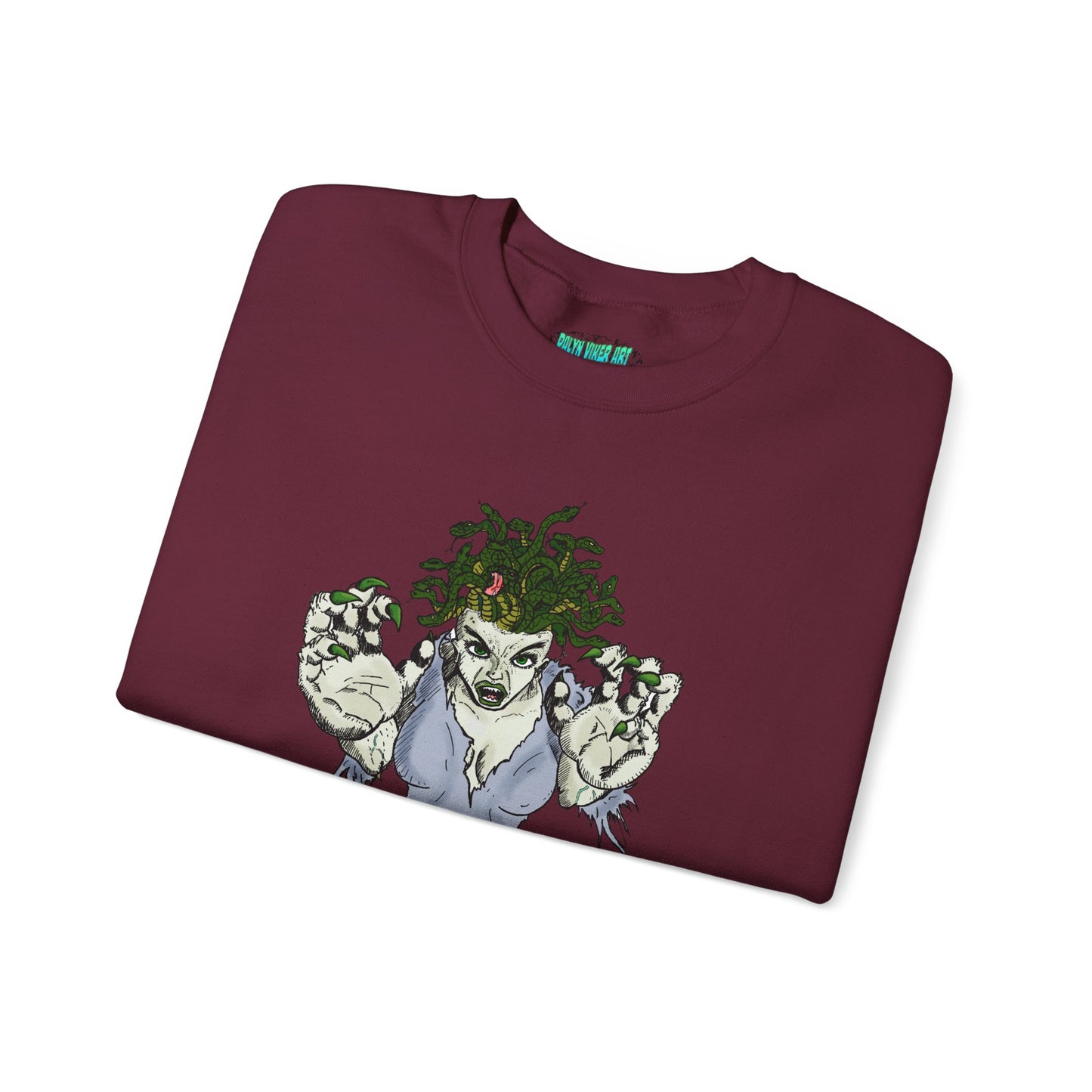 Medusa Inspired Unisex Heavy Blend Crewneck Sweatshirt