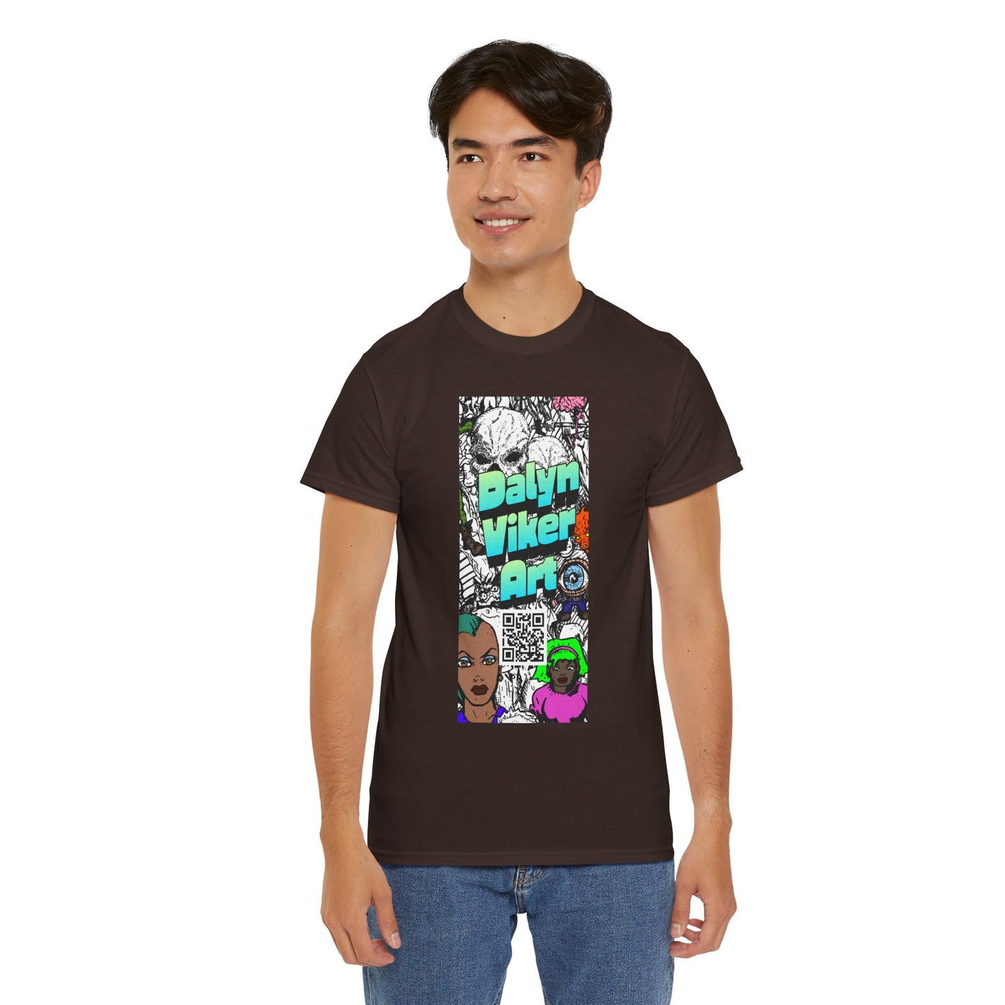 Graphic Art T-Shirt — "Dalyn Viker Art" Vertical Collage Tee
