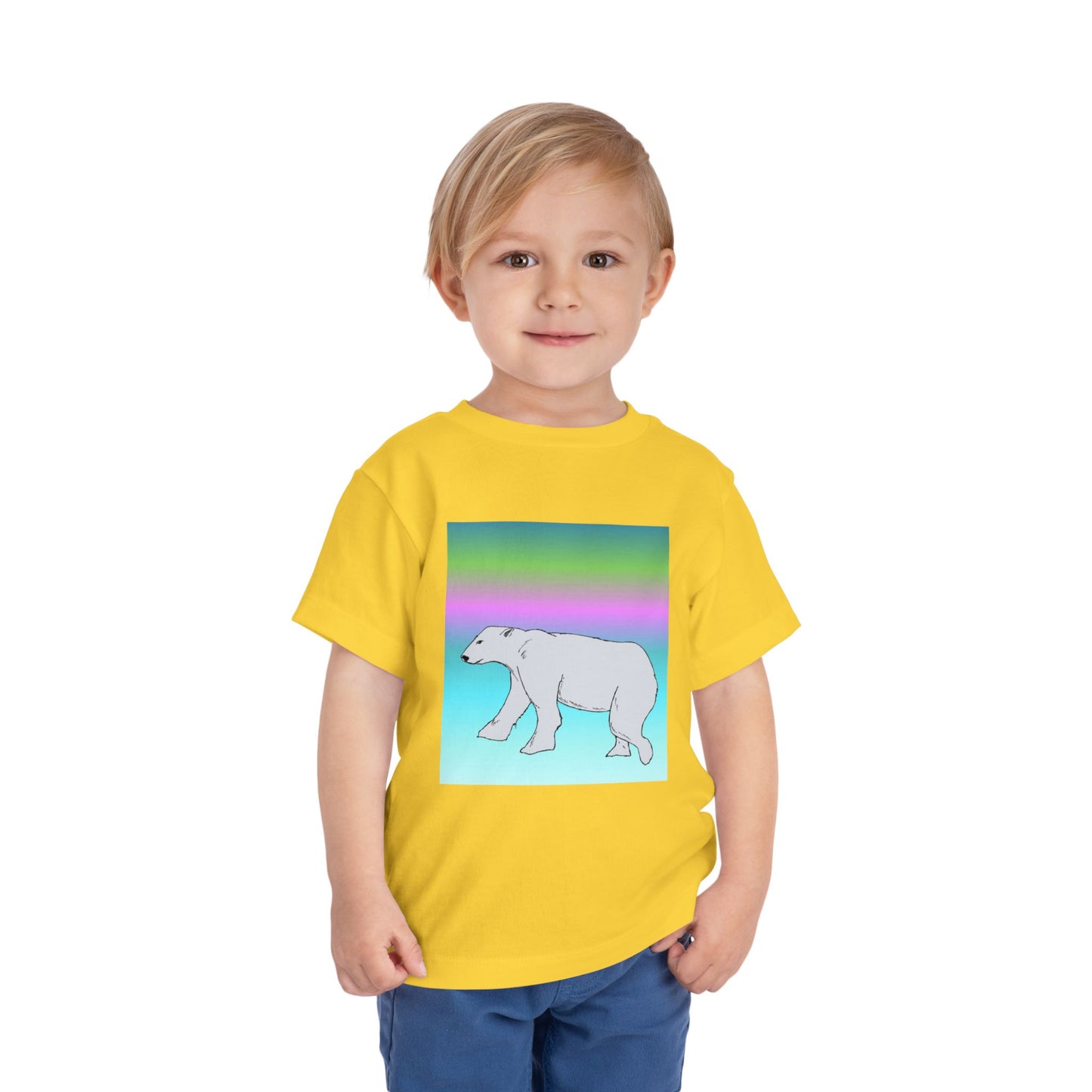 Toddler Tee — Pastel Polar Bear Graphic Shirt