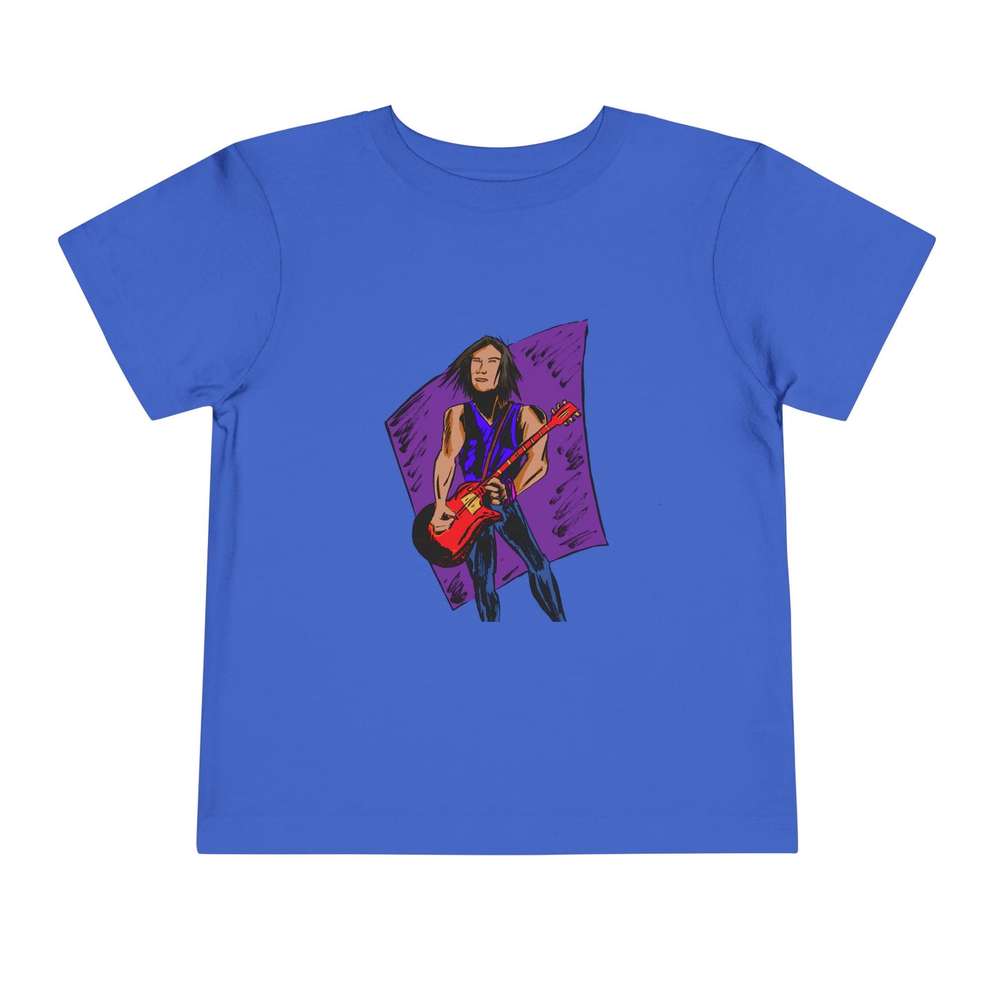 Toddler Tee — Rock Star Guitarist Graphic Kids Shirt