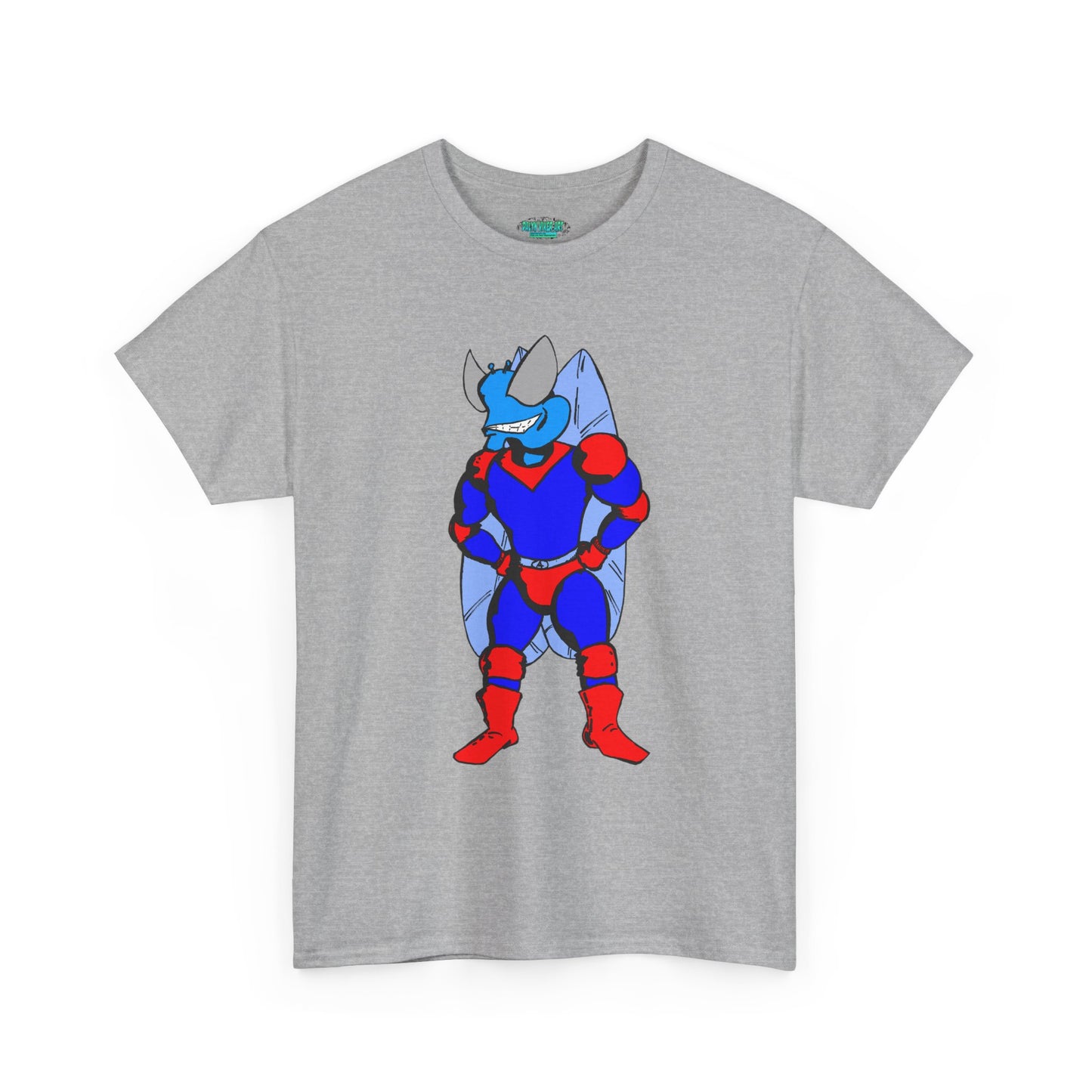 Astro-Fly Hero Graphic Tee - Blue & Red Superhero T-Shirt