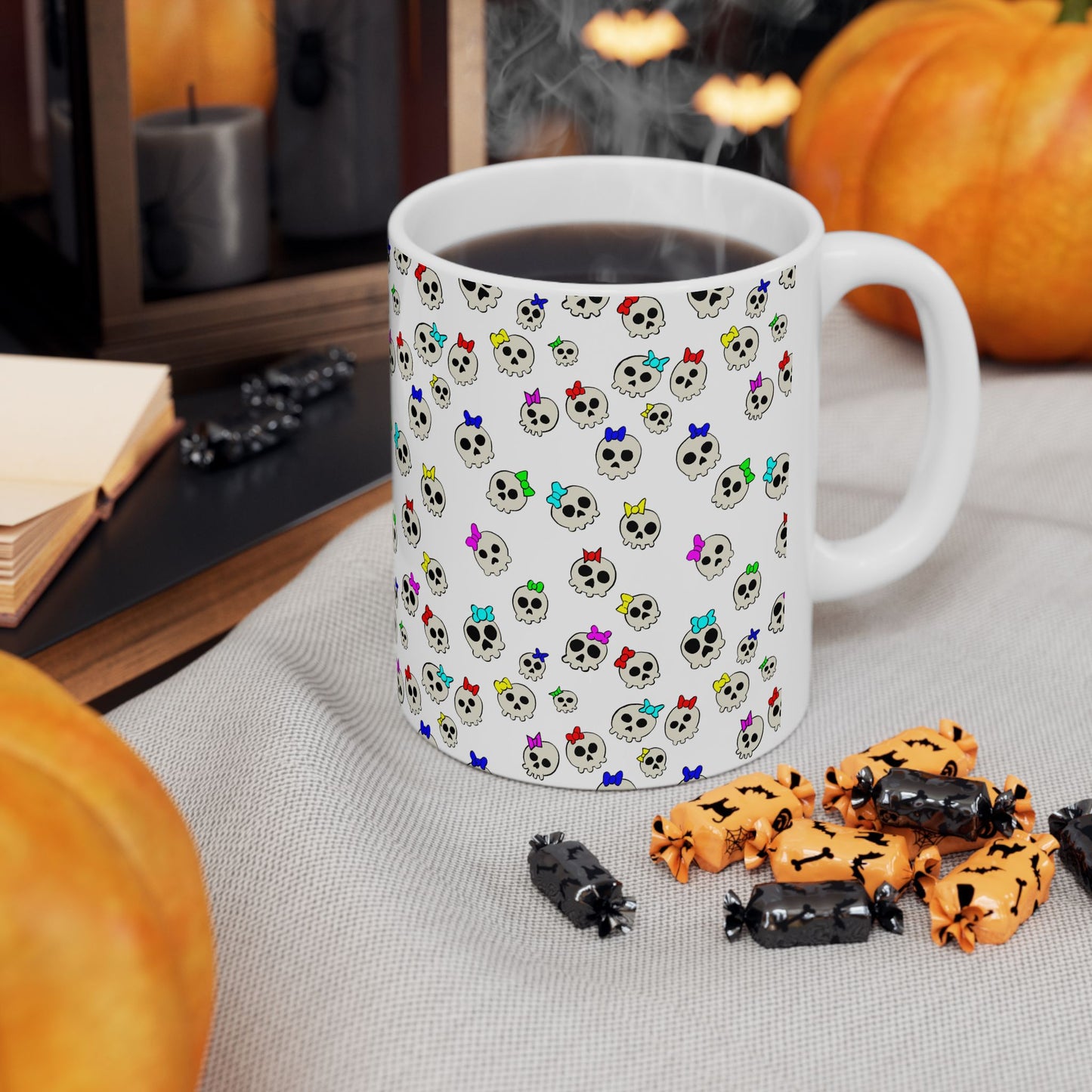 Delightfully Cute Skulls Ceramic Mug, (11oz)