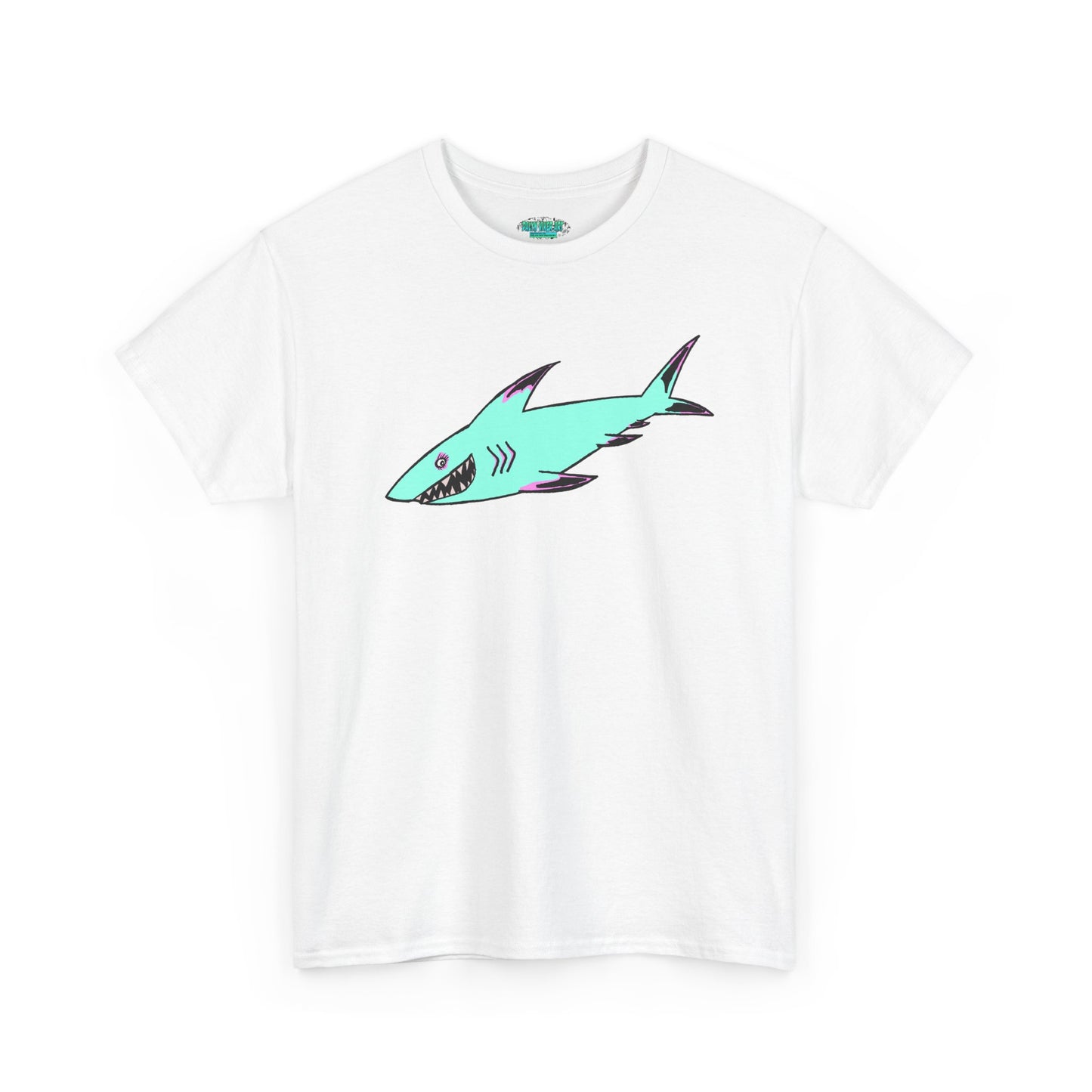 Cool Shark Graphic Unisex Heavy Cotton Tee, Ocean Lover Shirt, Beachwear, Casual Everyday Tee, Gift for Sharks Fans