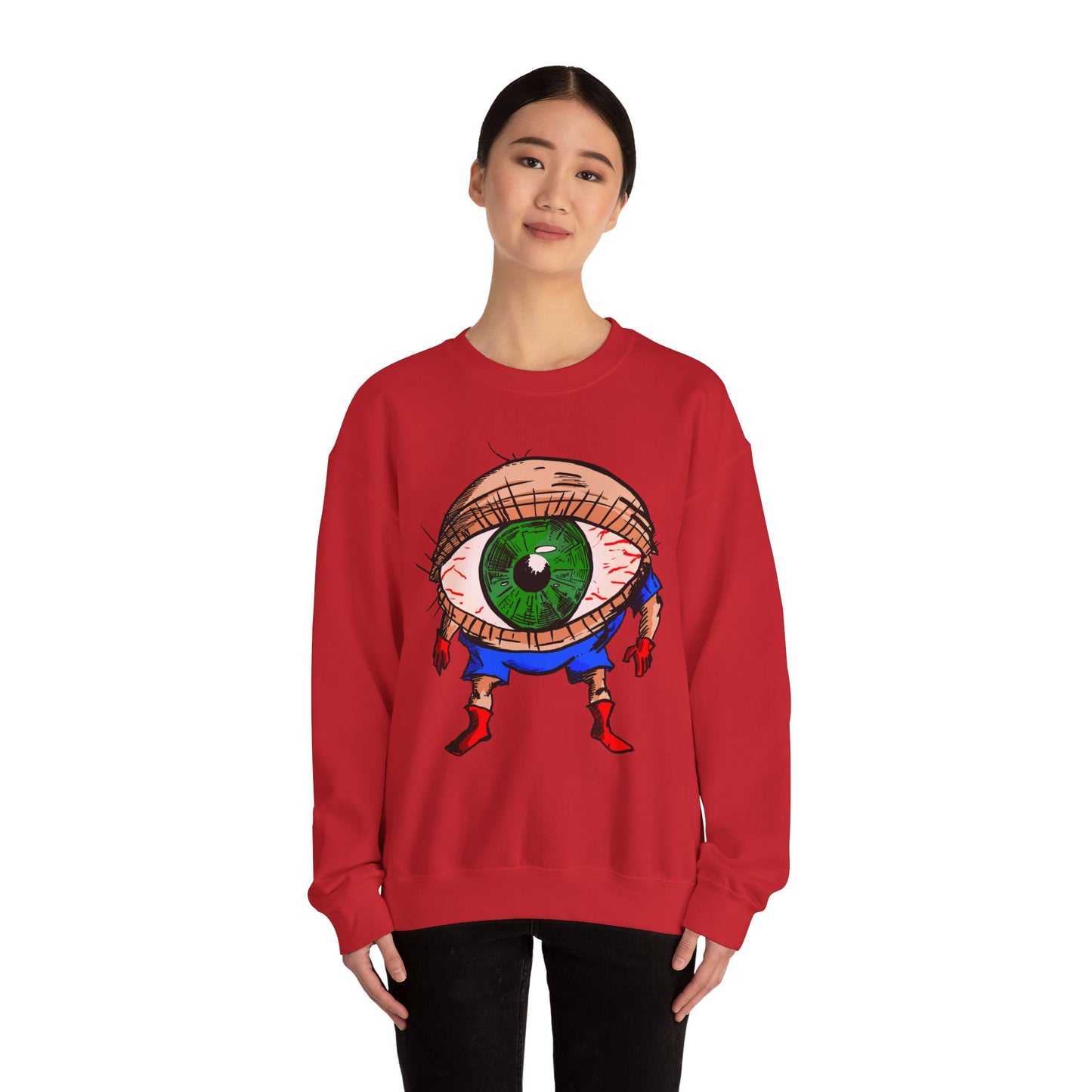Terrif-EYE-ing Unique Cartoon Eye Sweatshirt - Unisex Heavy Blend™