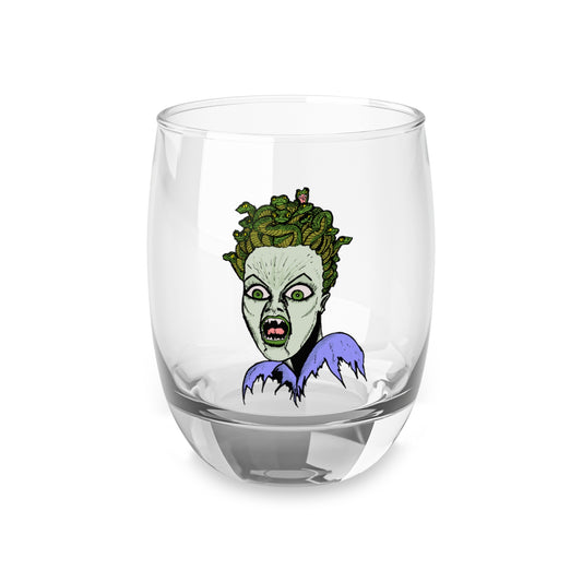 Whiskey Glass with Medusa Design, Unique Gift for Halloween, Fun Barware, Personalized Cocktail Glass, Home Decor