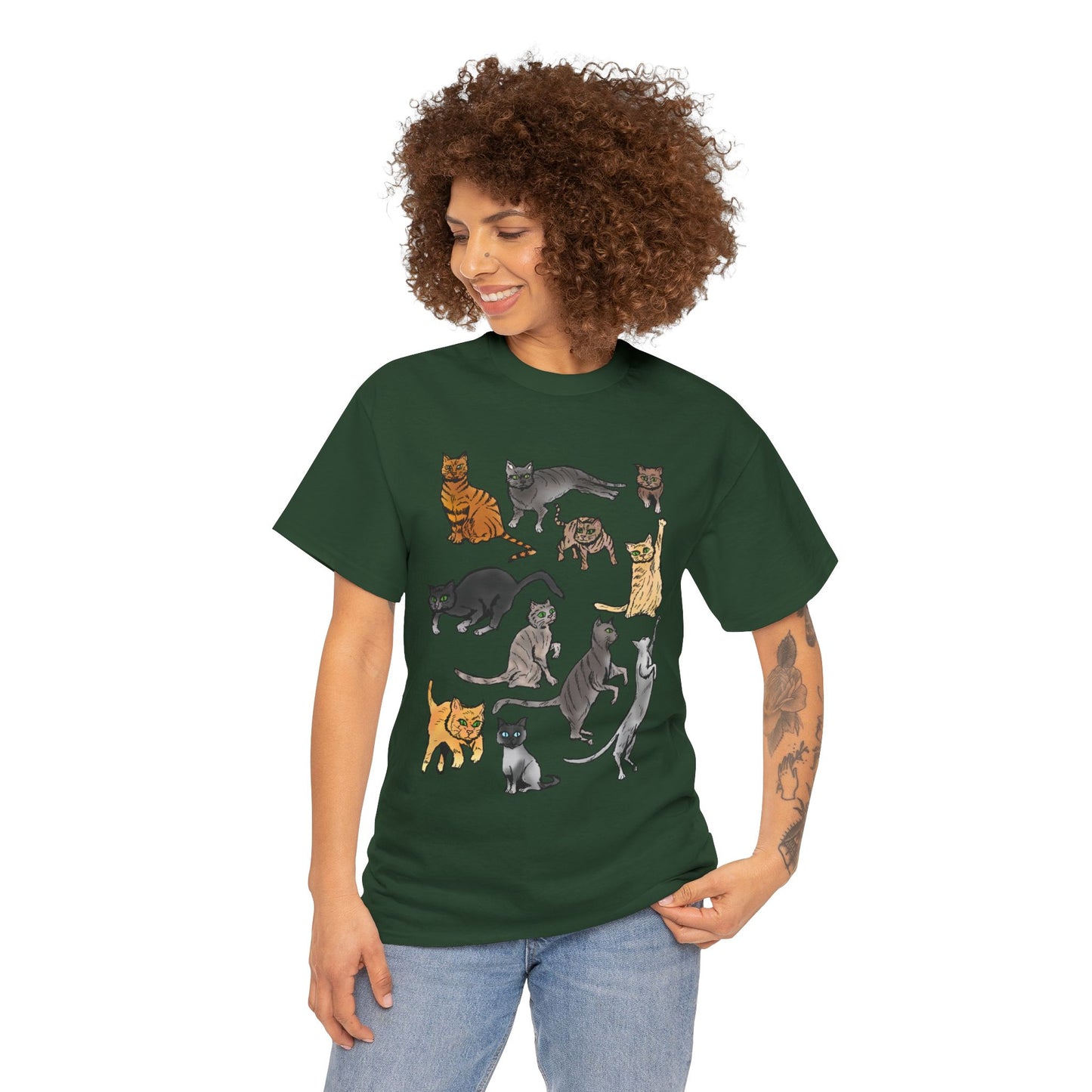 Cats Collage T-Shirt — Cute Cat Illustration Tee for Cat Lovers