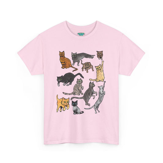 Cats Collage T-Shirt — Cute Cat Illustration Tee for Cat Lovers