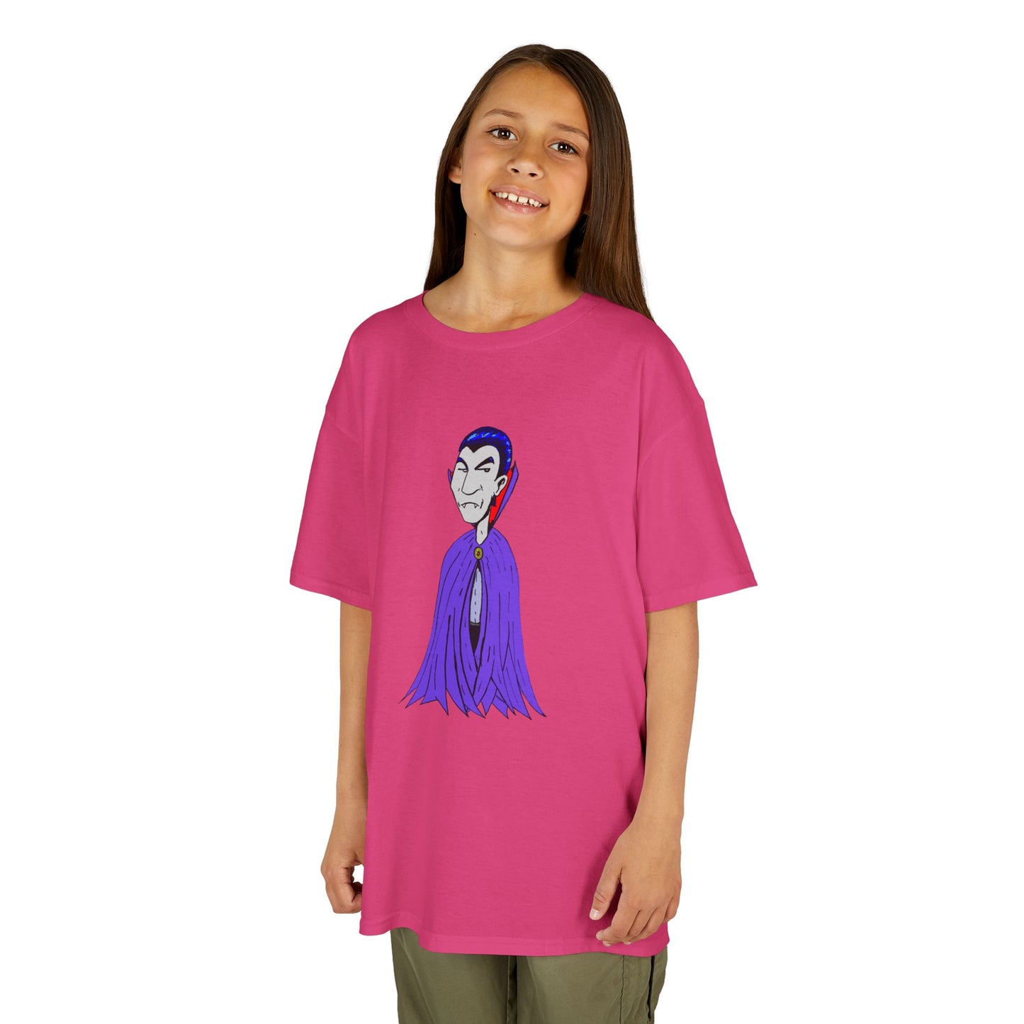 Kids Vampire T-Shirt — Cute Purple Dracula Tee for Halloween