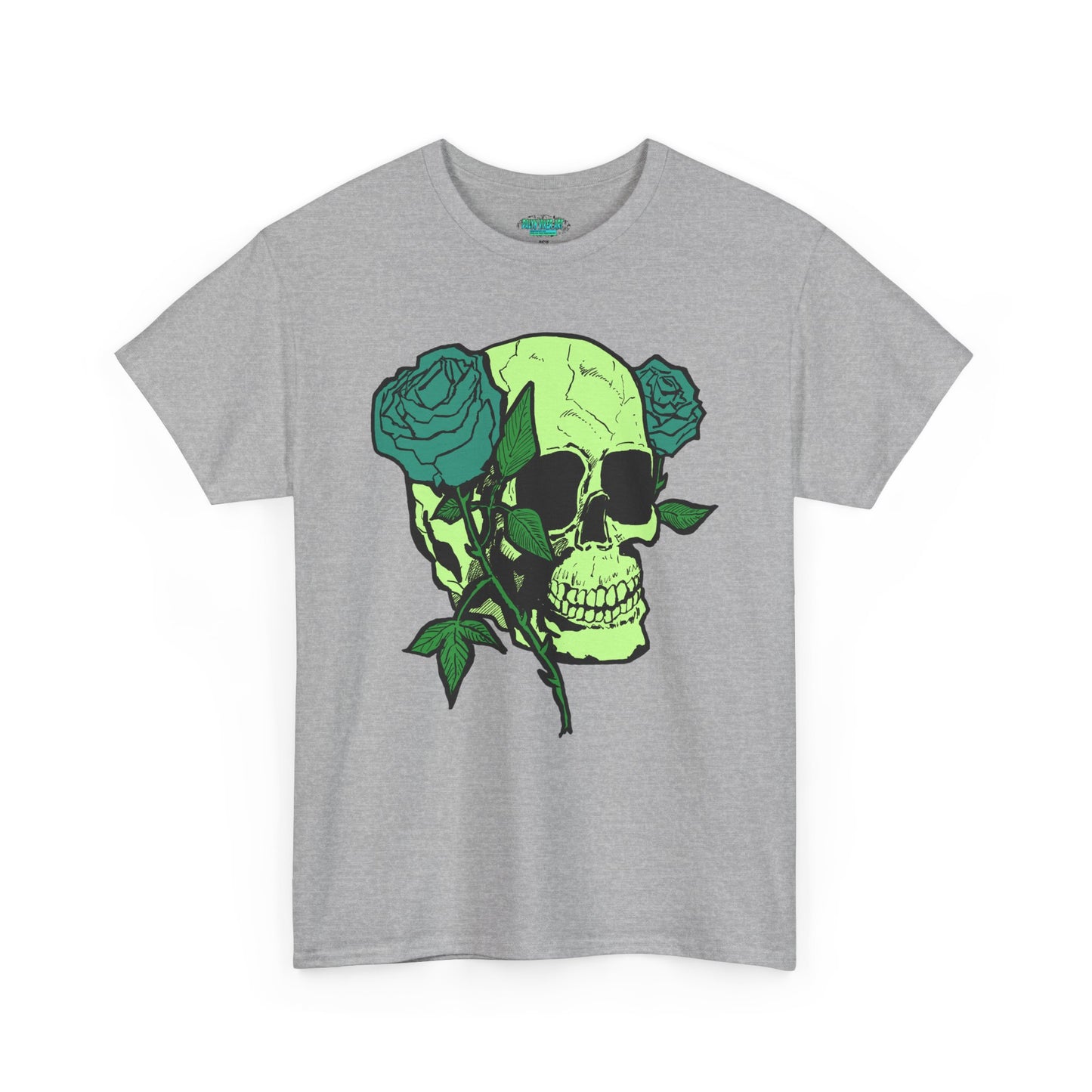 Skull & Rose Graphic Tee - Unisex Heavy Cotton Shirt