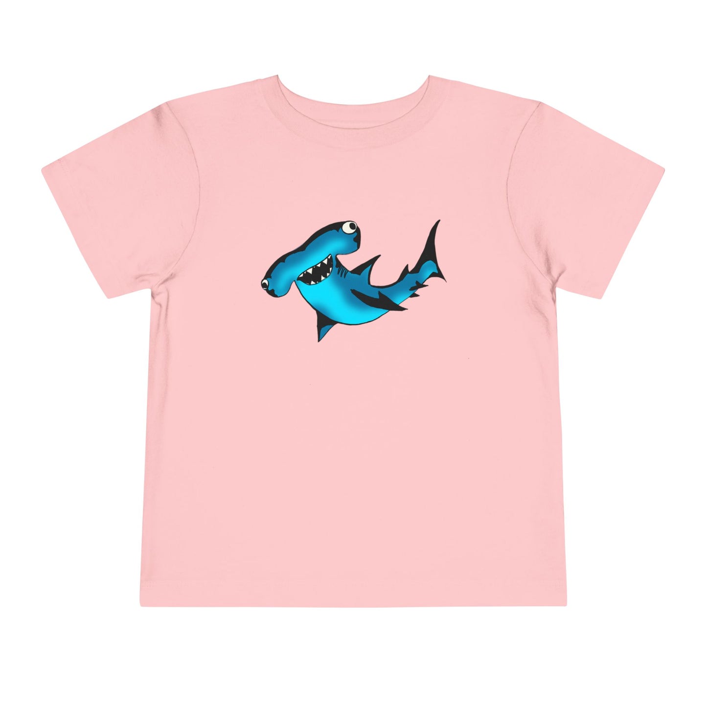 Toddler Shark Tee - Cute Blue Harley Hammerhead Graphic Kids Short Sleeve Shirt