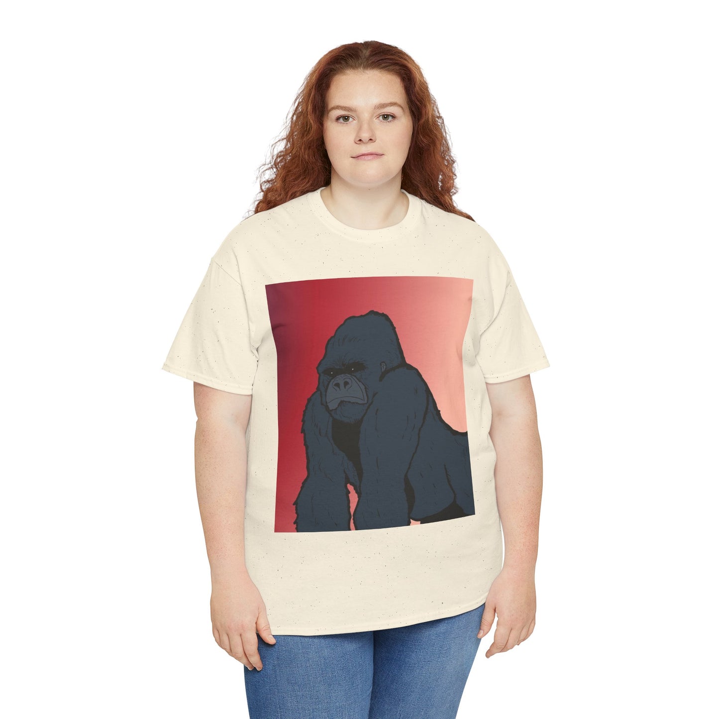 Gorilla Graphic Tee — Vintage Sunset Primate Illustration Shirt